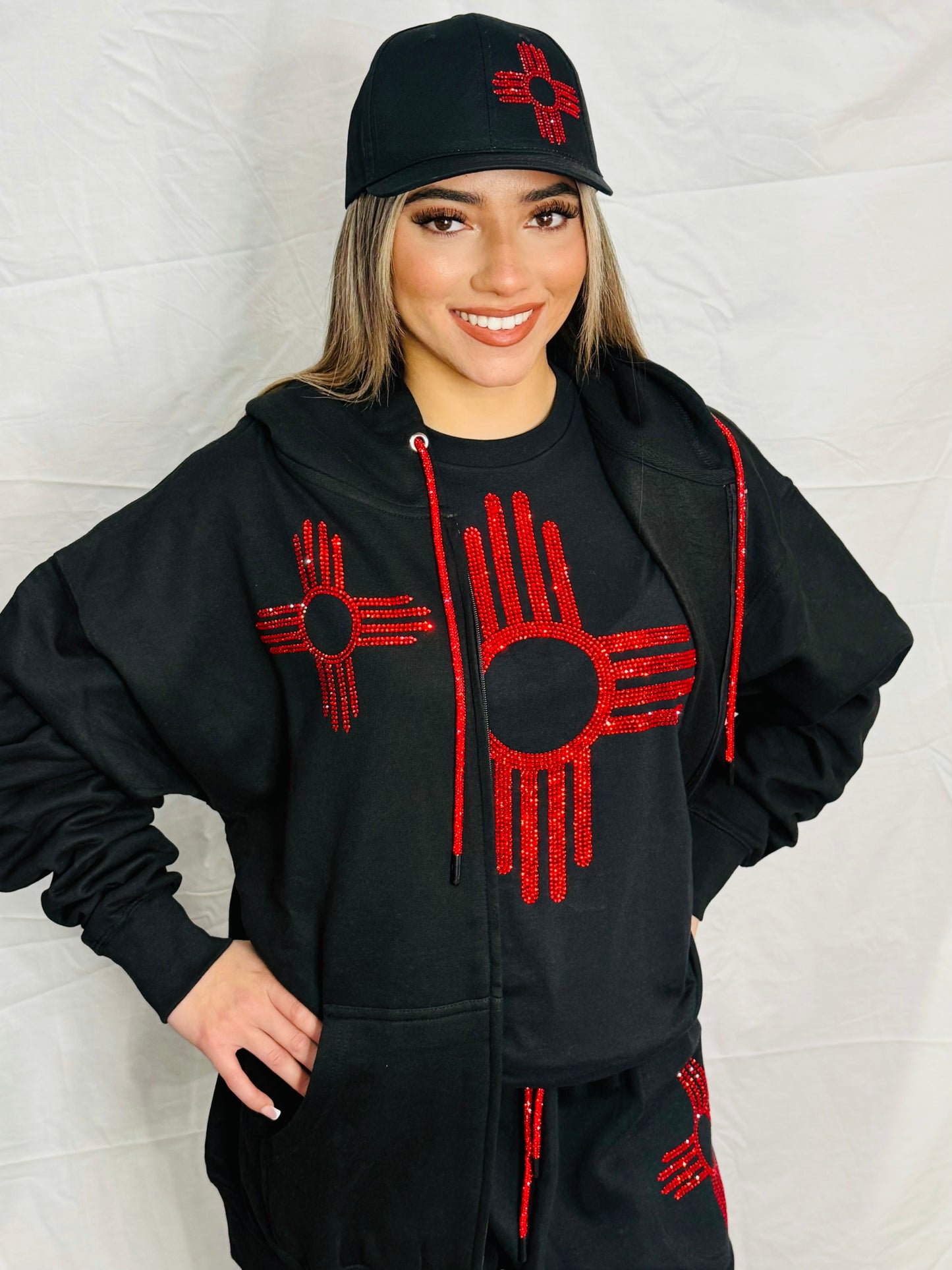 Red Zia Rhinestone Hat
