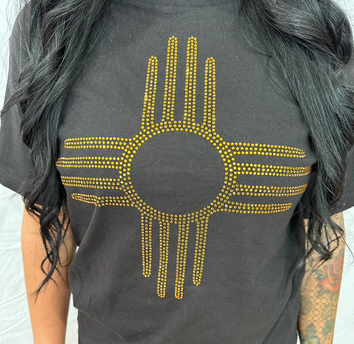 Topaz (Colored) Rhinestone Zia T-Shirt