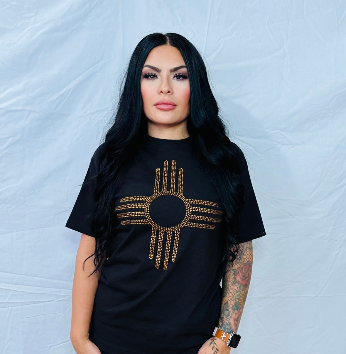 Topaz (Colored) Rhinestone Zia T-Shirt