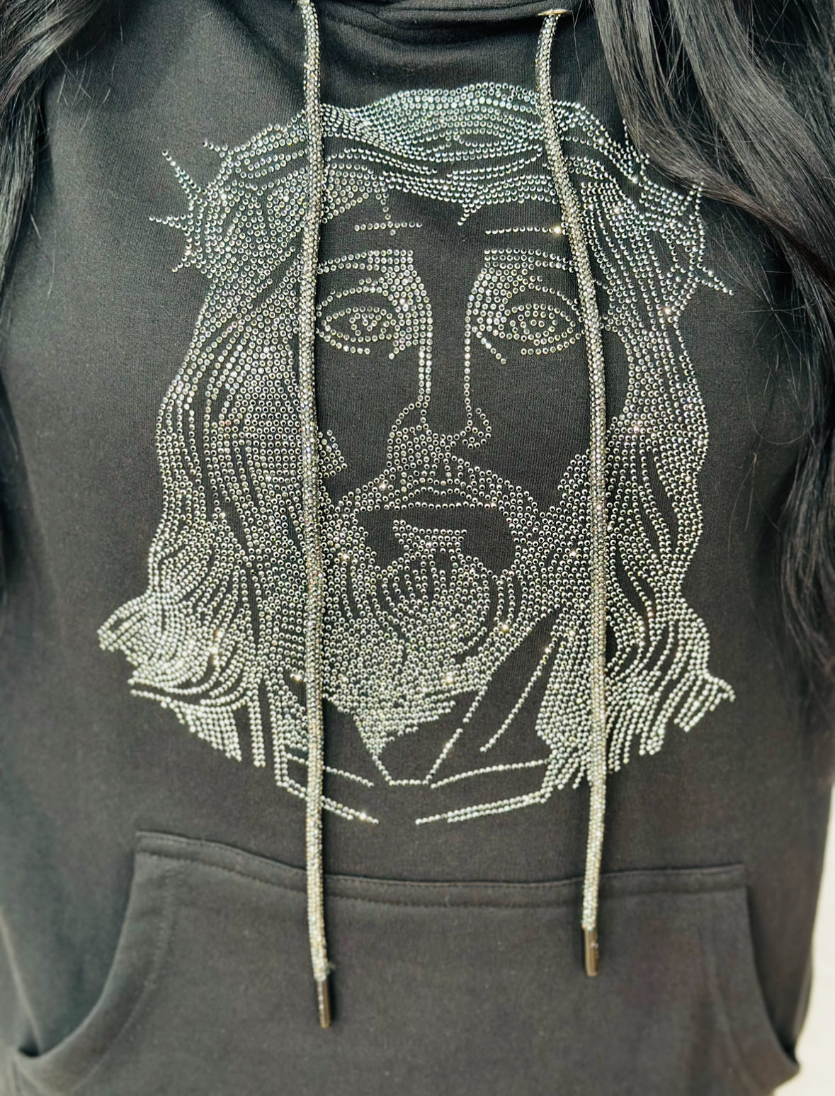 Jesus Rhinestone Hoodie