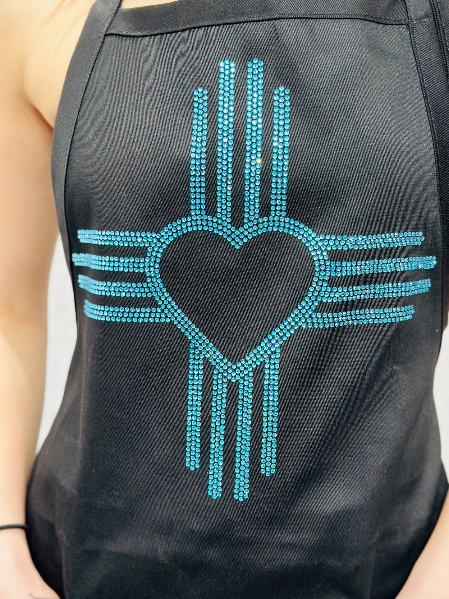 Turquoise Heart Zia Apron