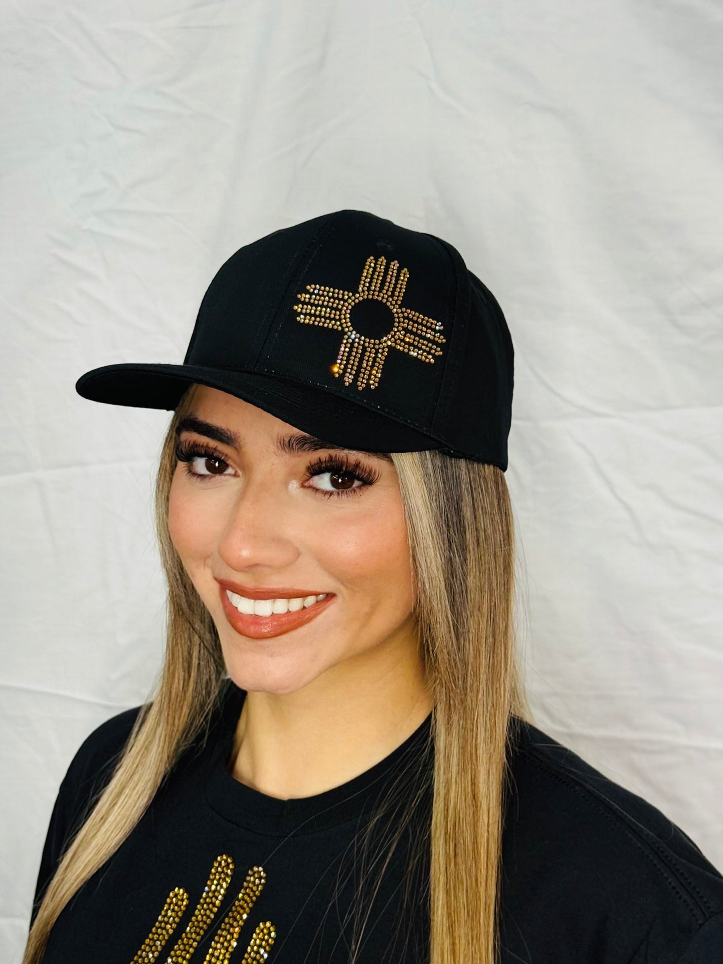 Gold Zia Rhinestone Hat