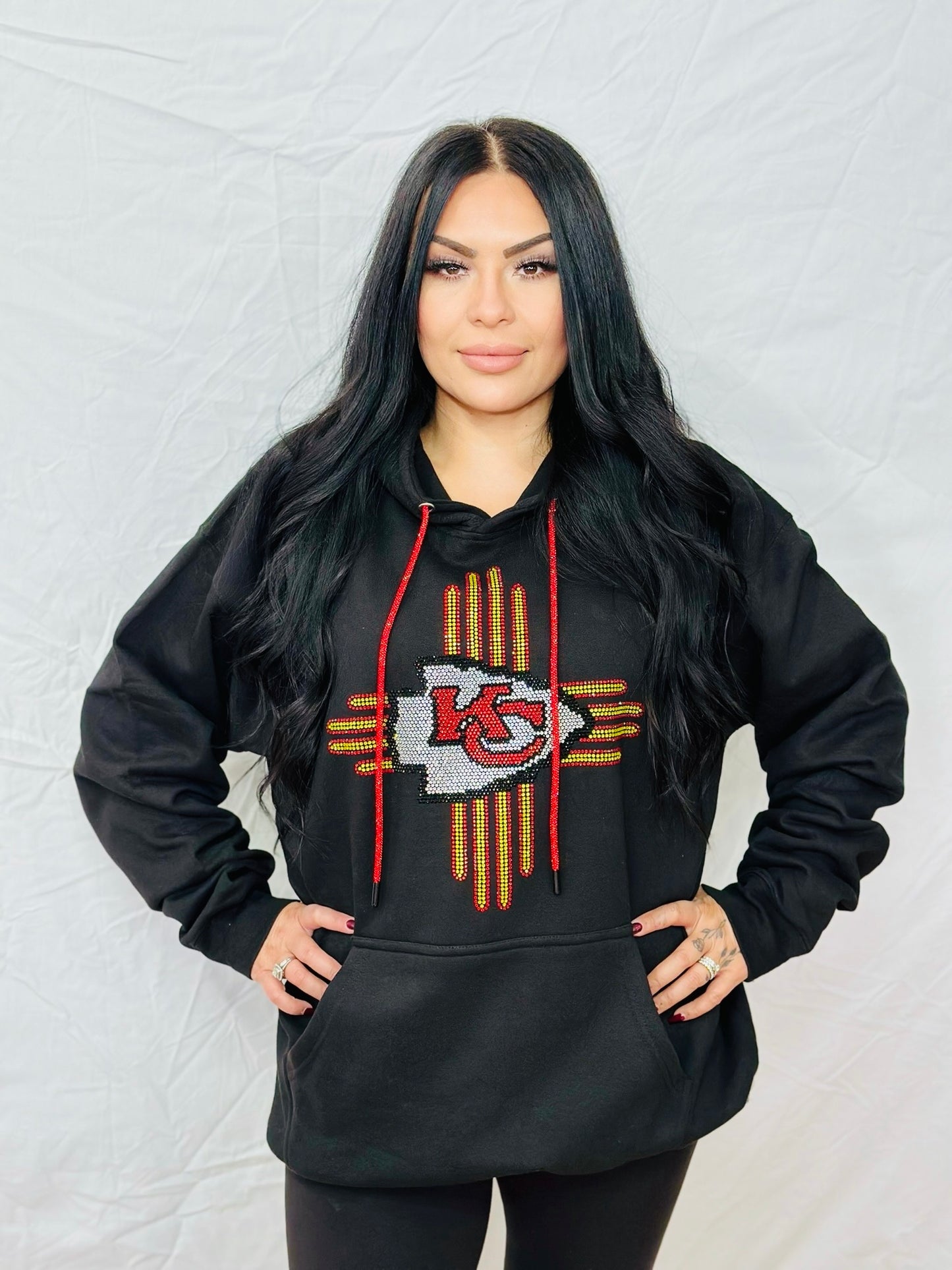KC Chief Zia Rhinestone Hoodie