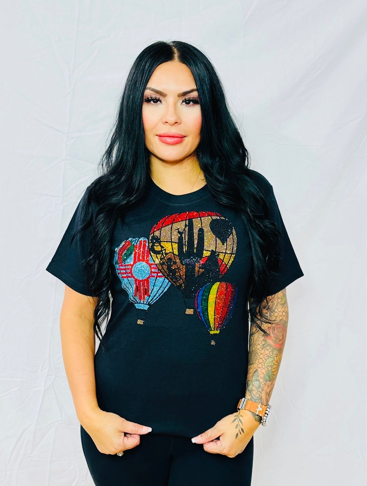 Hot Air Balloon Rhinestone T-Shirt