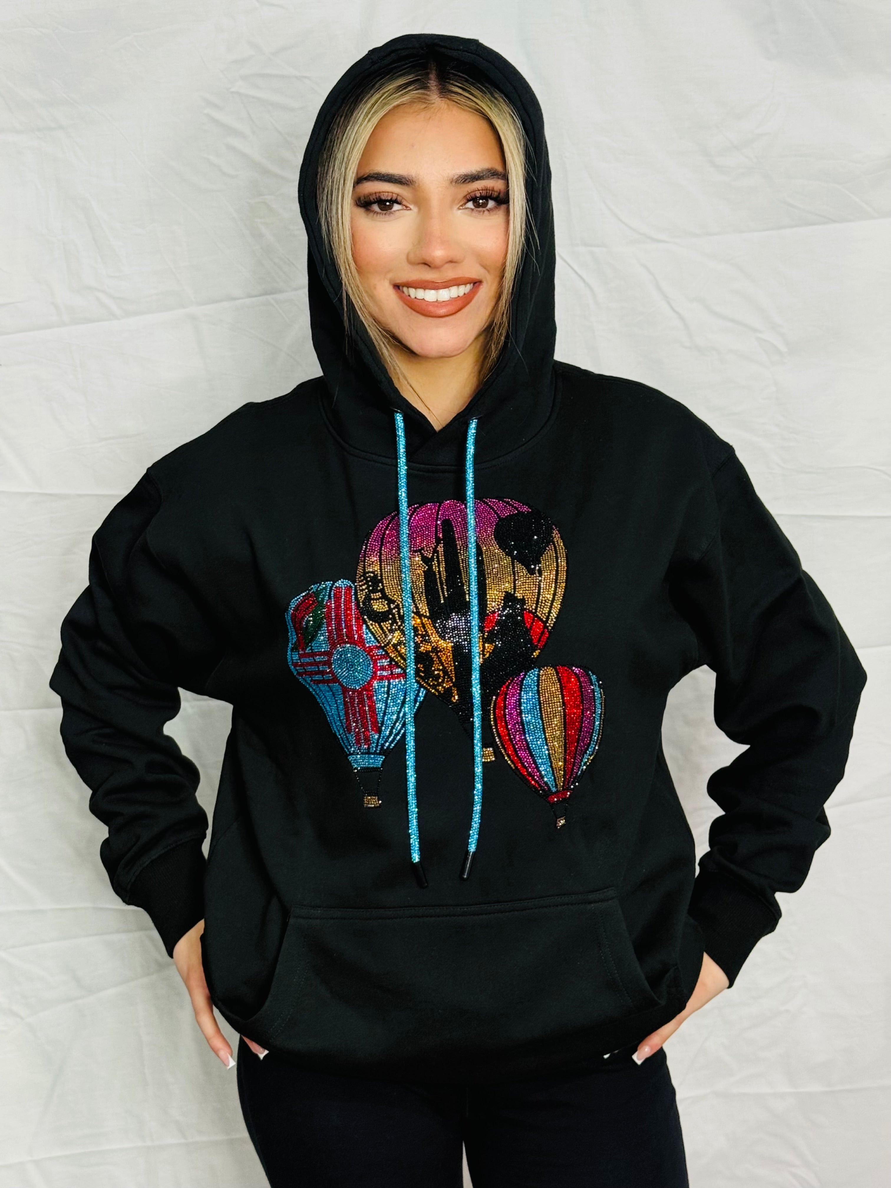 Hot Air NM Balloon Rhinestone Hoodie – Eddie Valentin