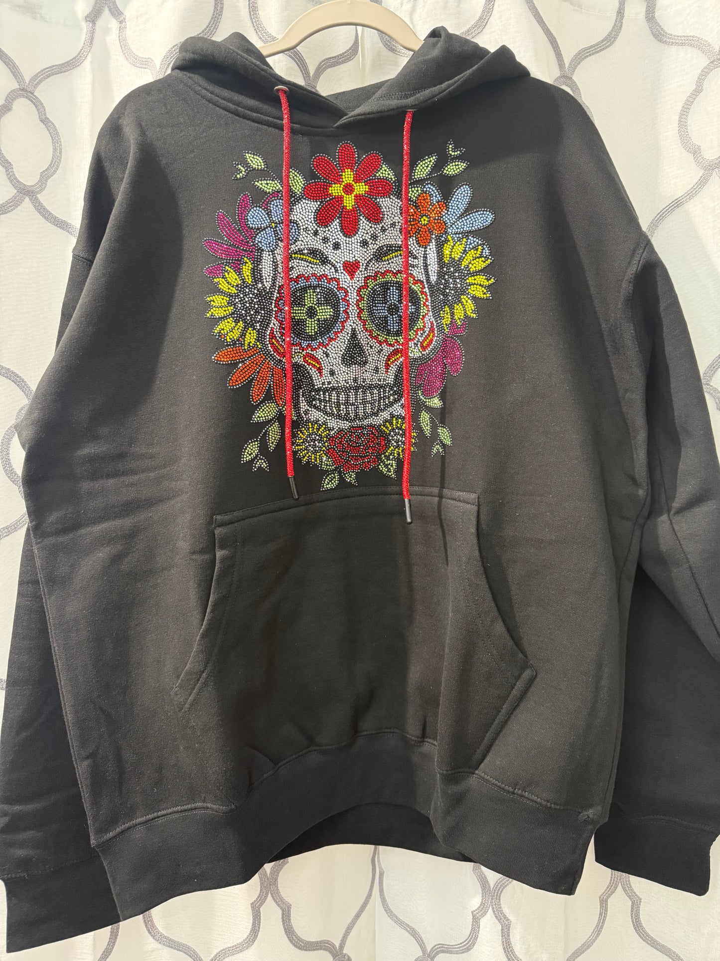 Rhinestone Dia De Los Muertos Hoodie