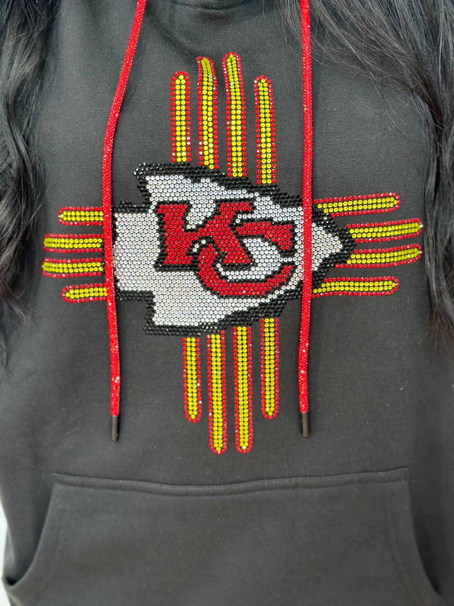 KC Chief Zia Rhinestone Hoodie