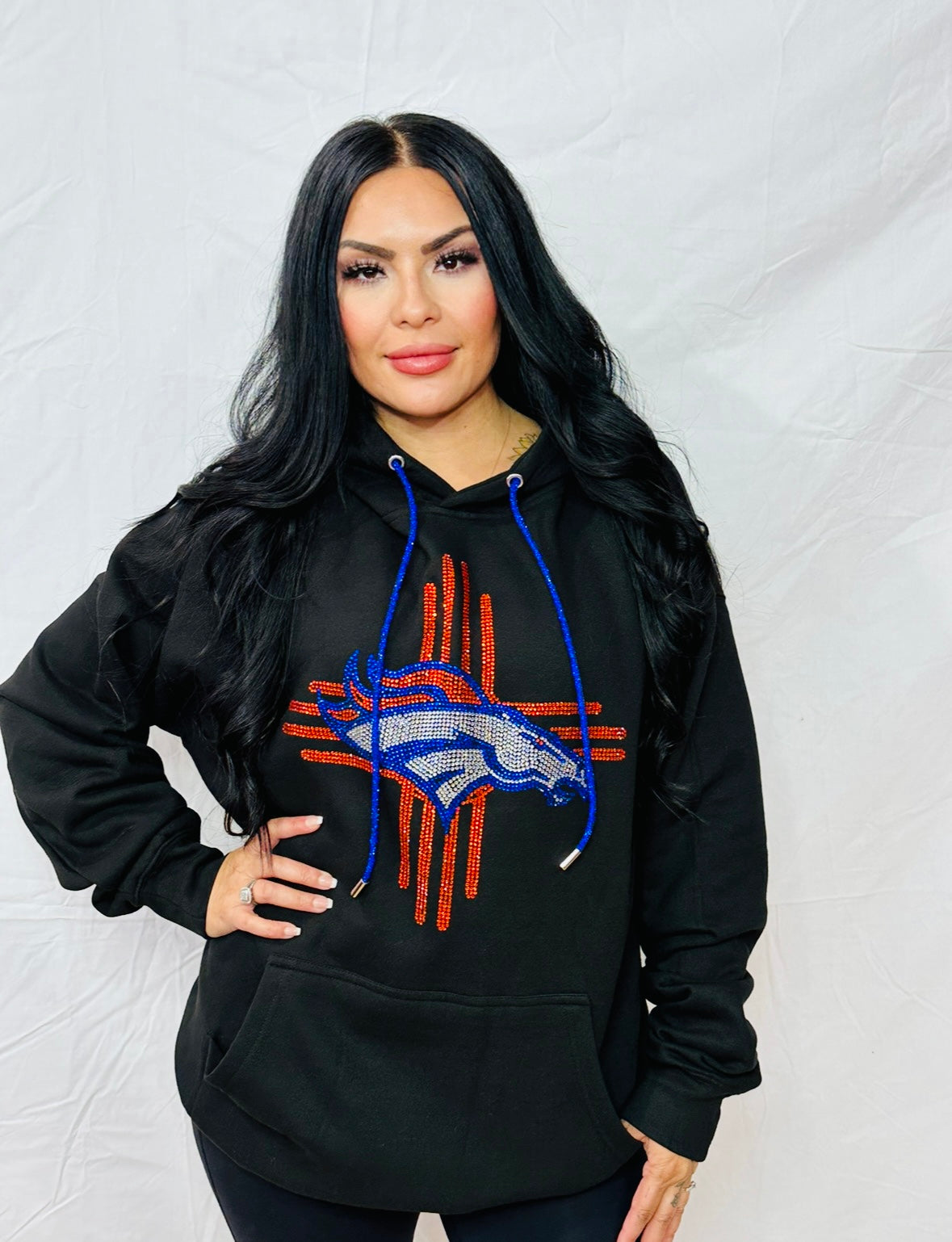 Broncos Rhinestone Zia Hoodie