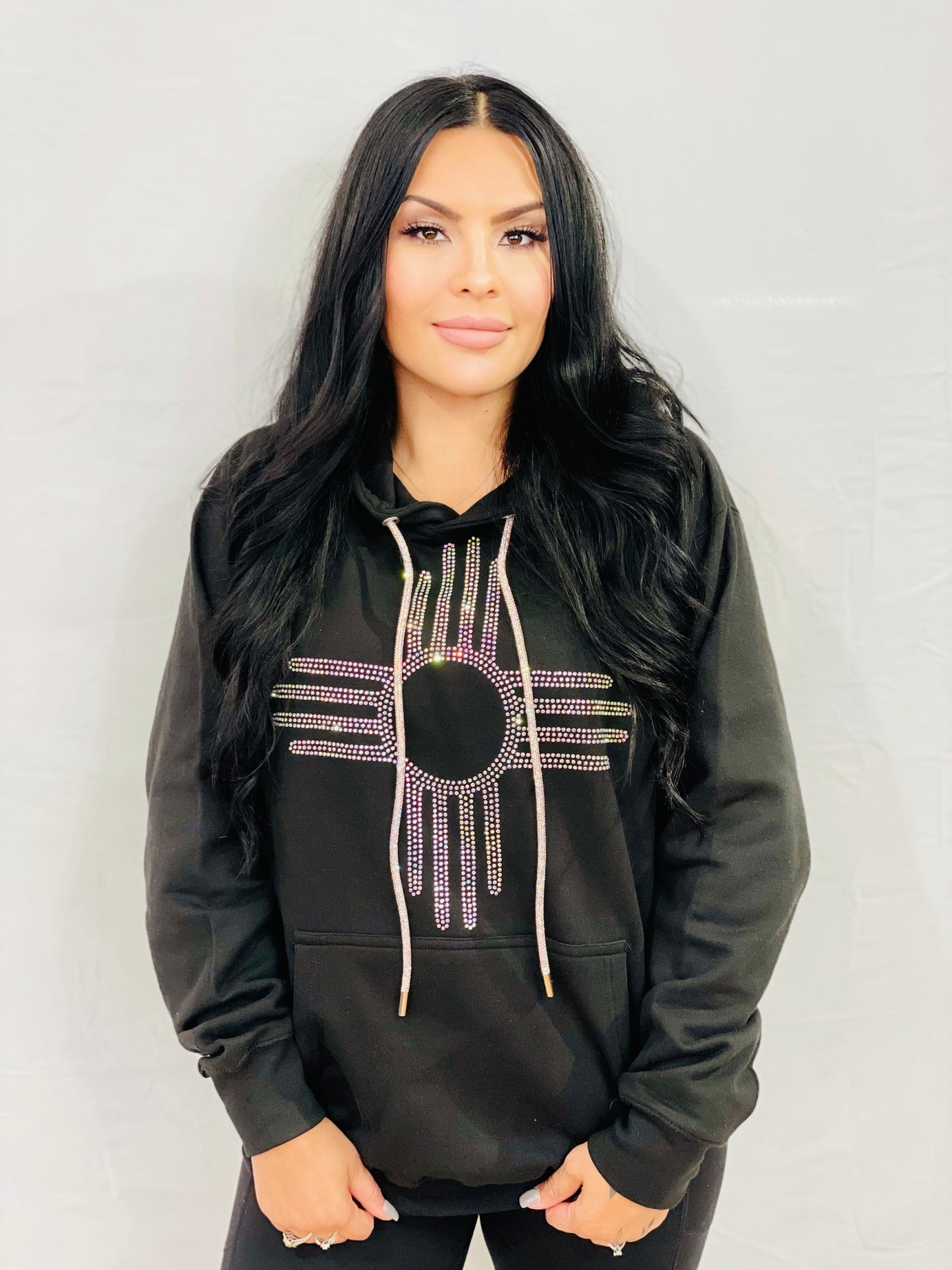 Iridescent Rhinestone Zia Hoodie