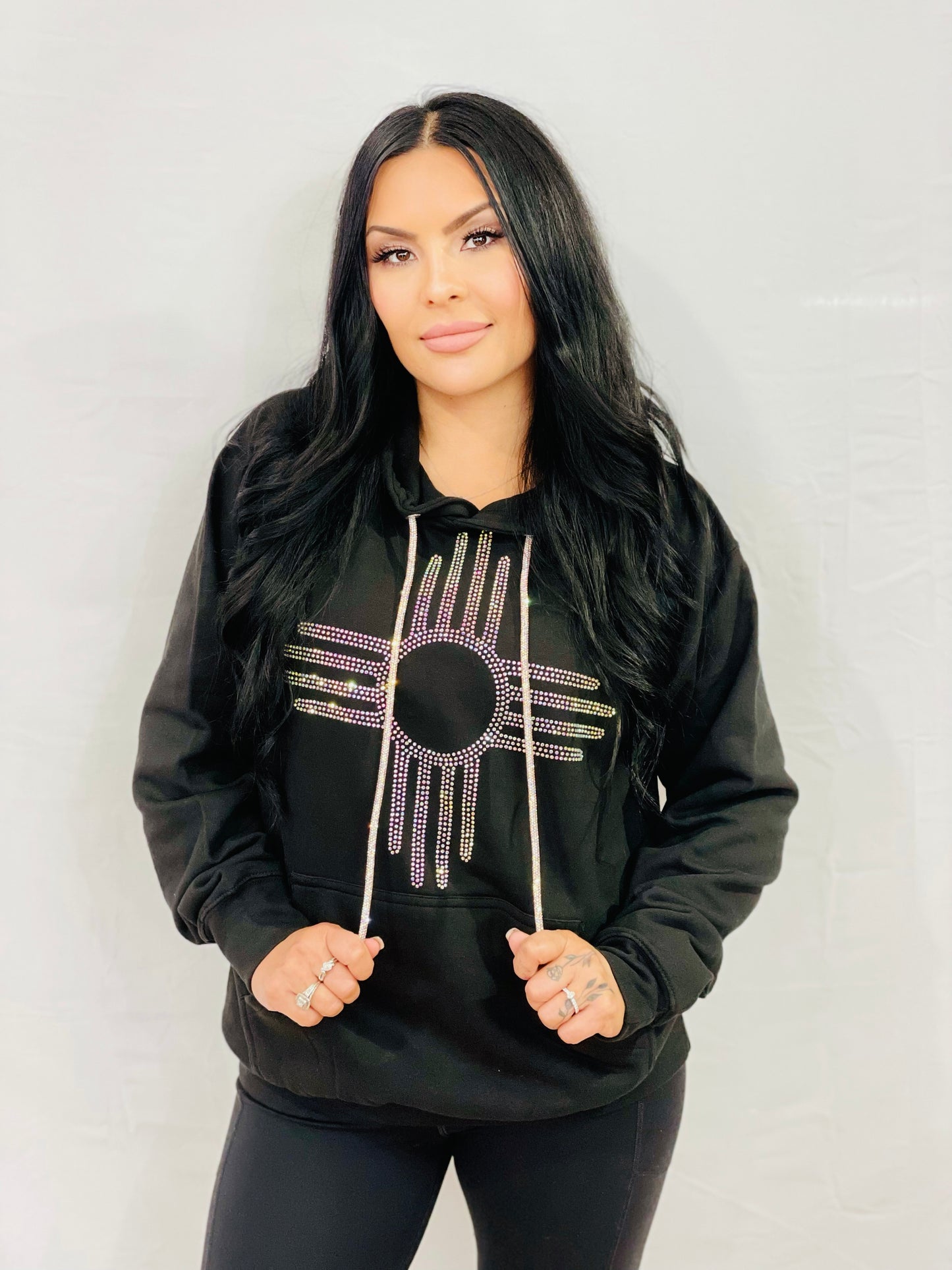 Iridescent Rhinestone Zia Hoodie