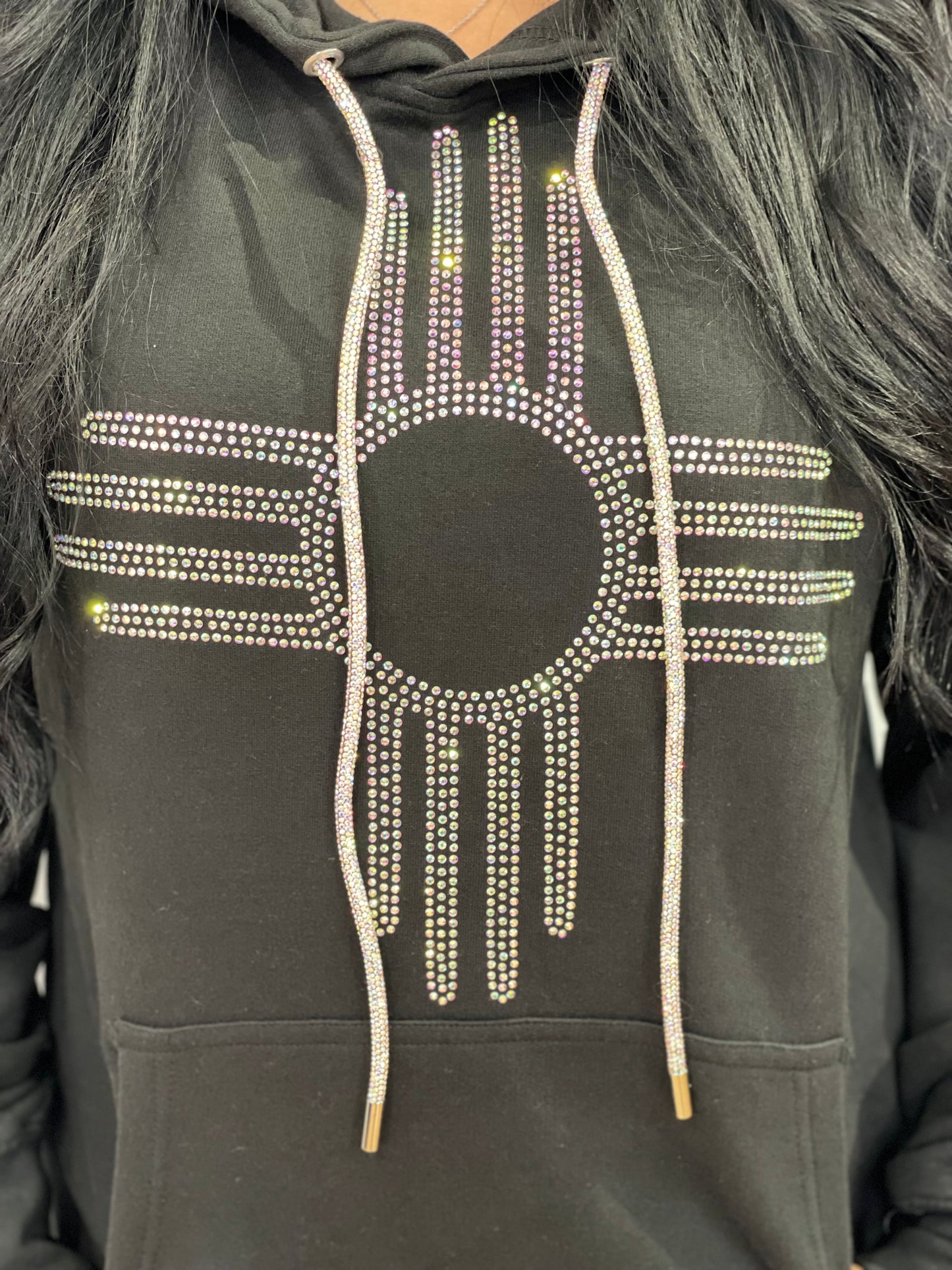Iridescent Rhinestone Zia Hoodie