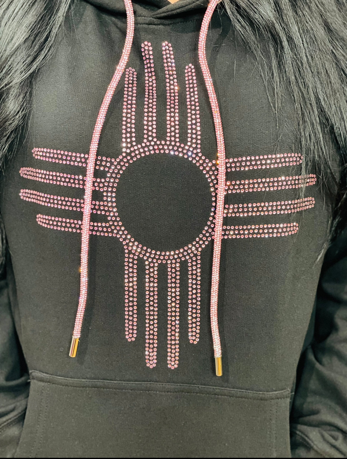 Pink Rhinestone Zia Hoodie