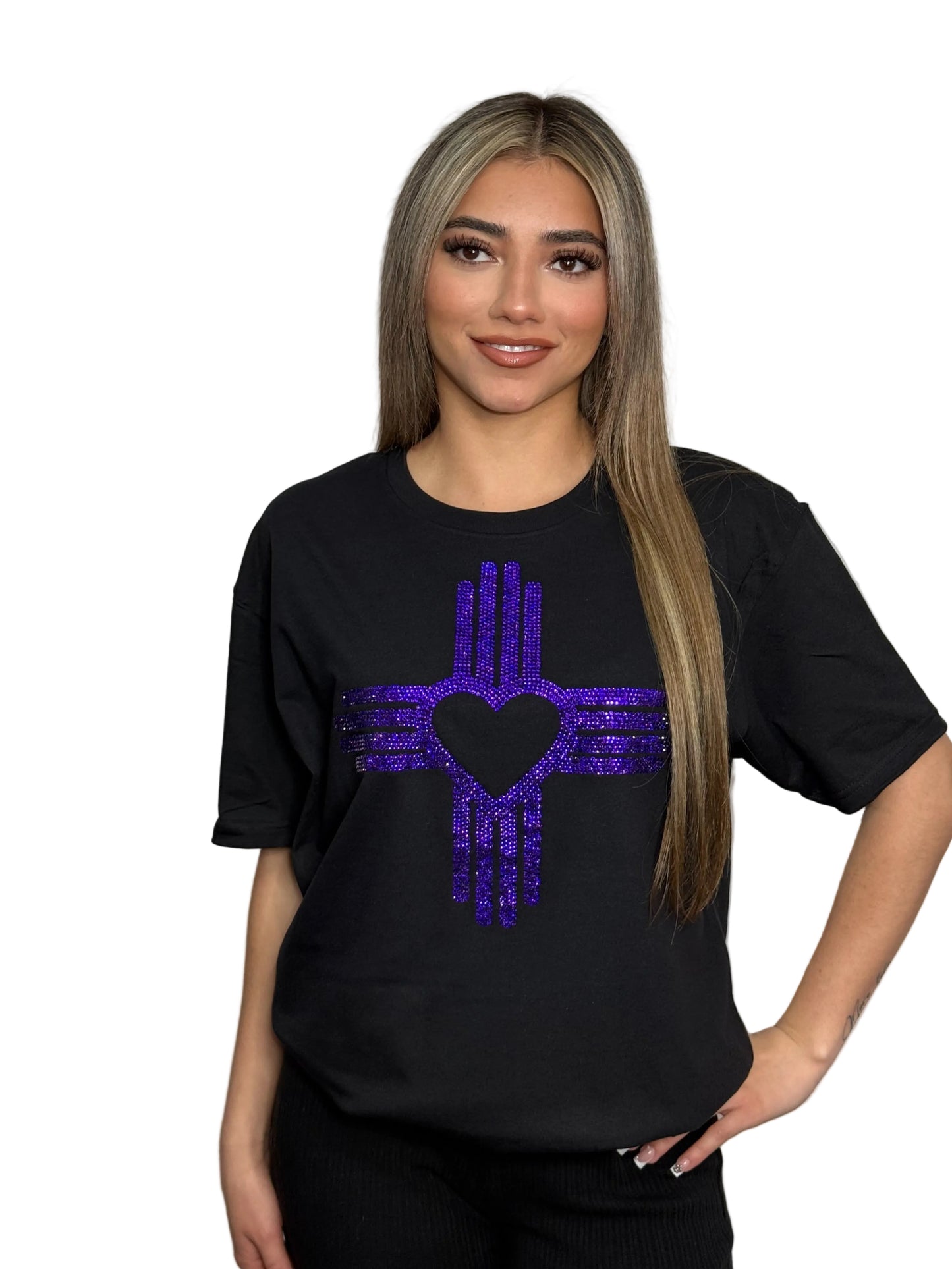 Purple Zia Rhinestone T-Shirt