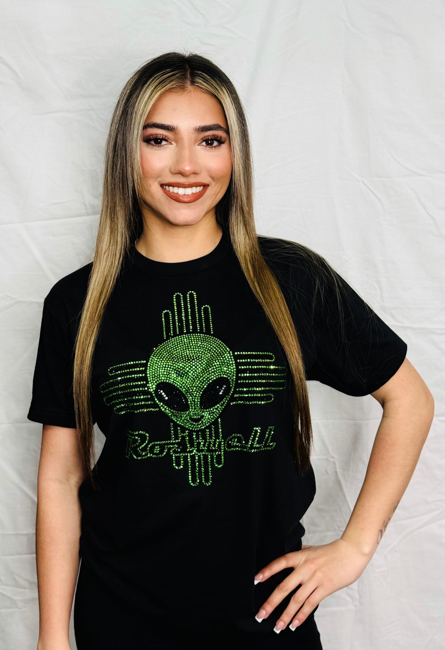 Rhinestone Alien T-Shirt