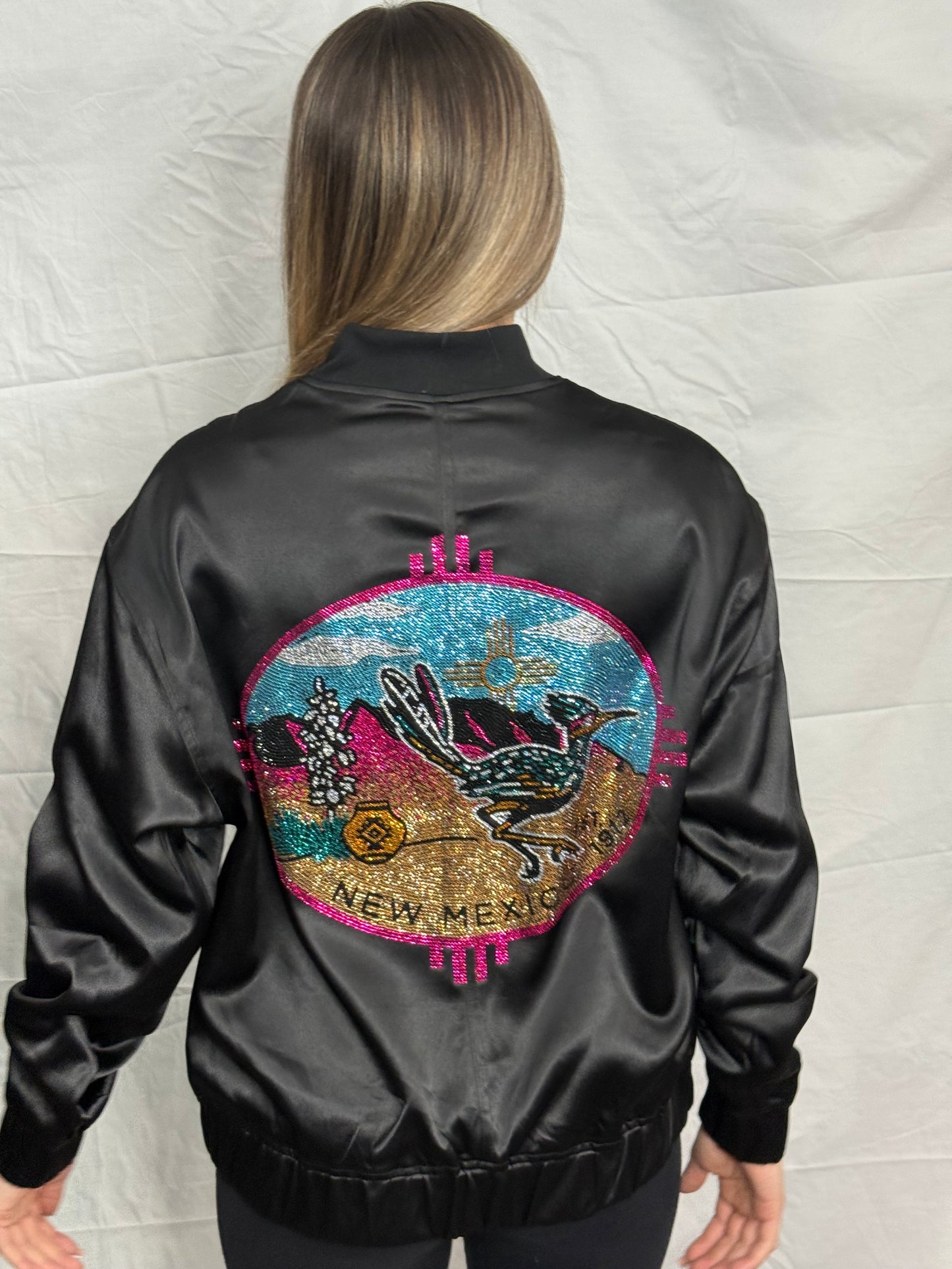Roadrunner Rhinestone Bomber Jacket