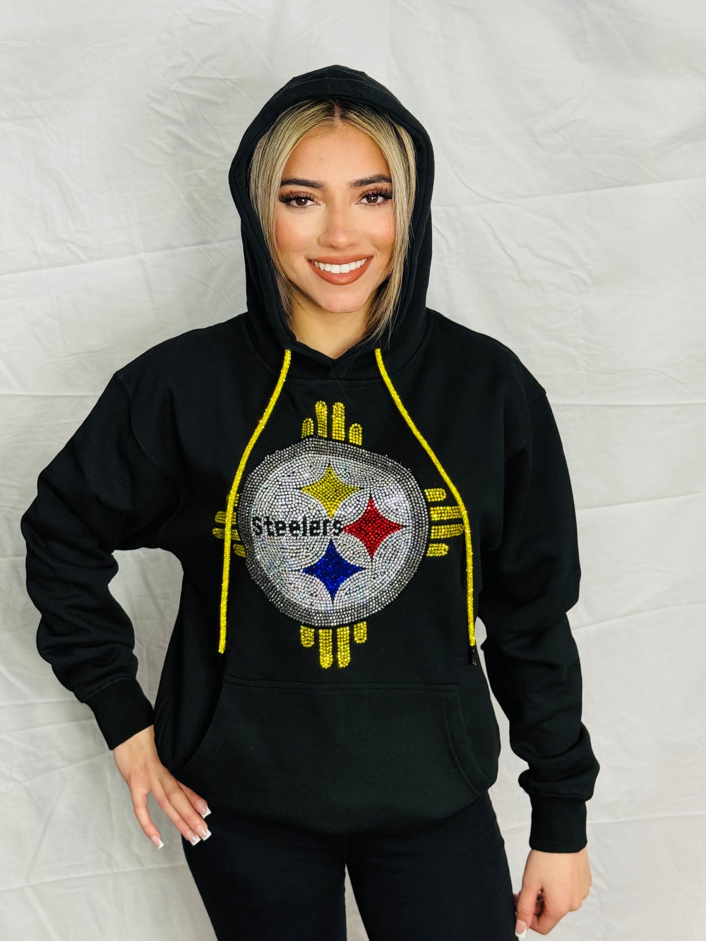 Zia Steelers Rhinestone Hoodie