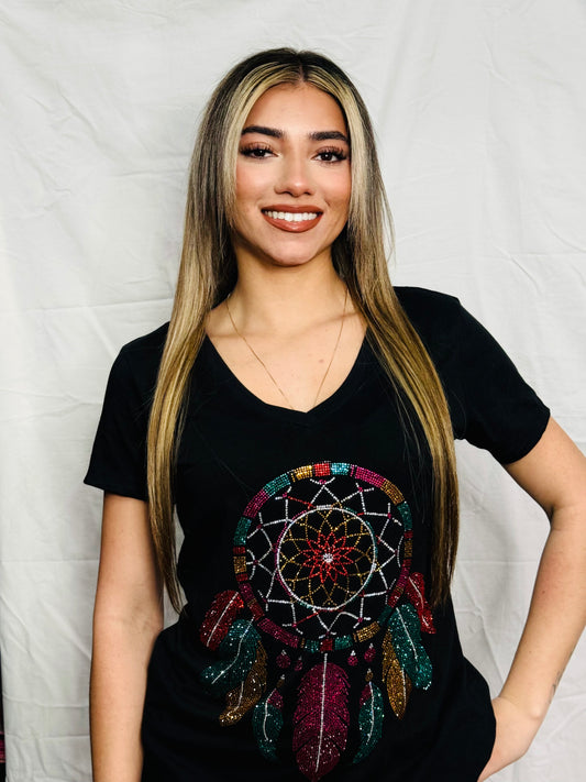 Rhinestone Dream Catcher T-Shirt