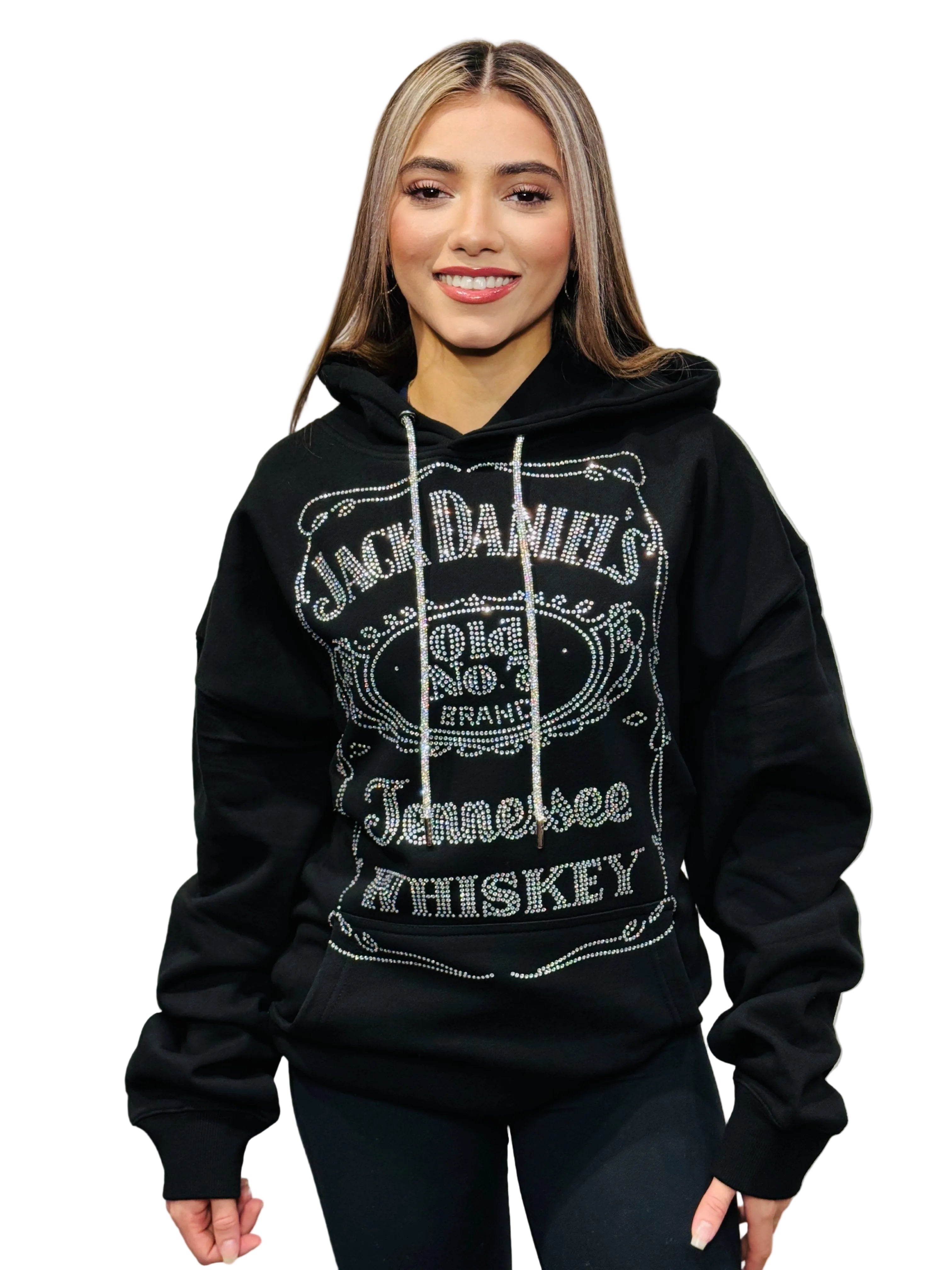 Jack Daniels Rhinestone Hoodie