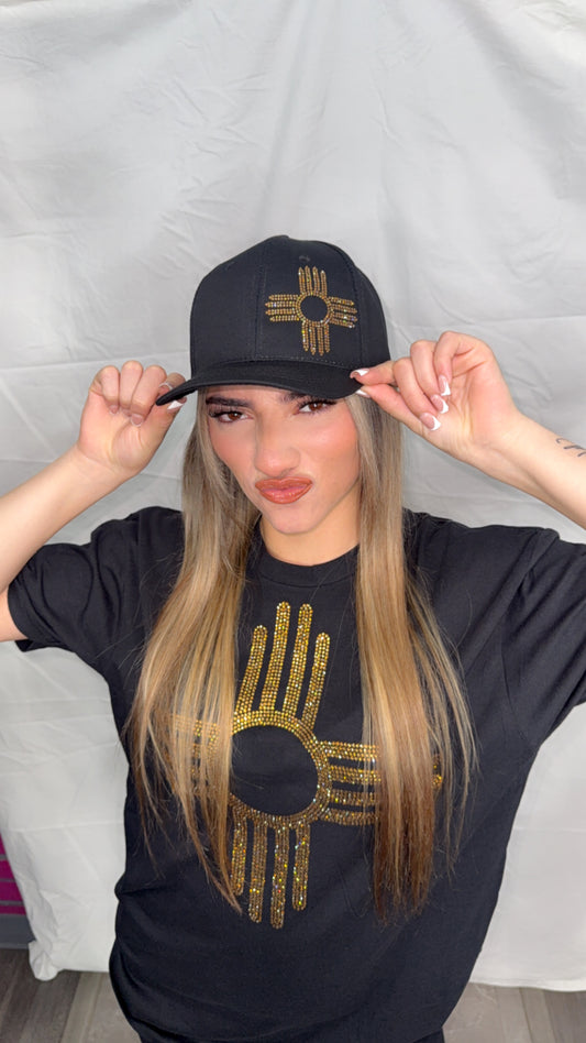 Gold Zia Rhinestone Hat