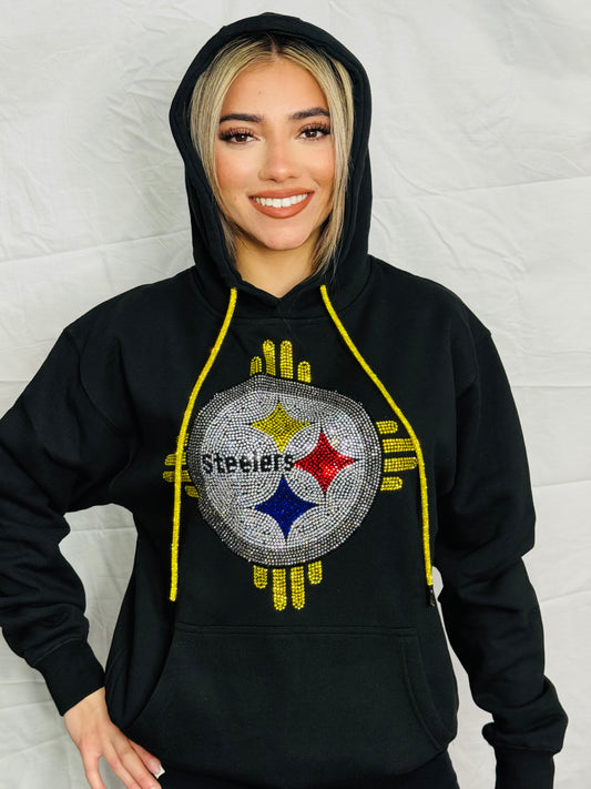 Zia Steelers Rhinestone Hoodie