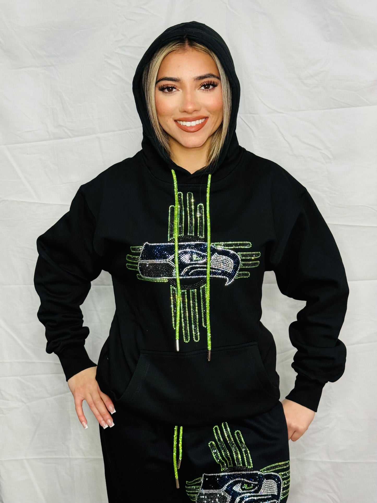 Seahawks Rhinestone Zia Hoodie