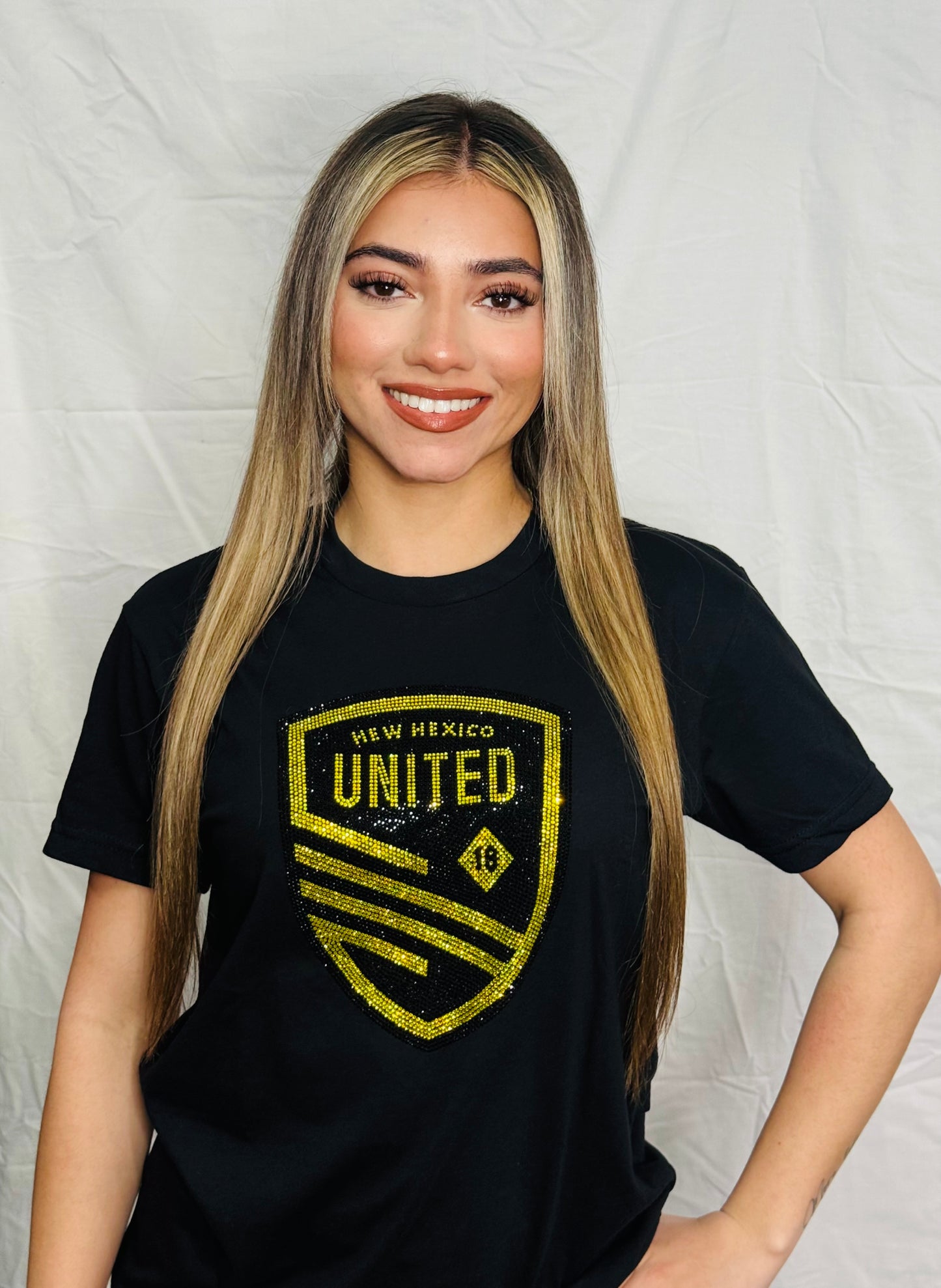 New Mexico Yellow United Rhinestone T-Shirt