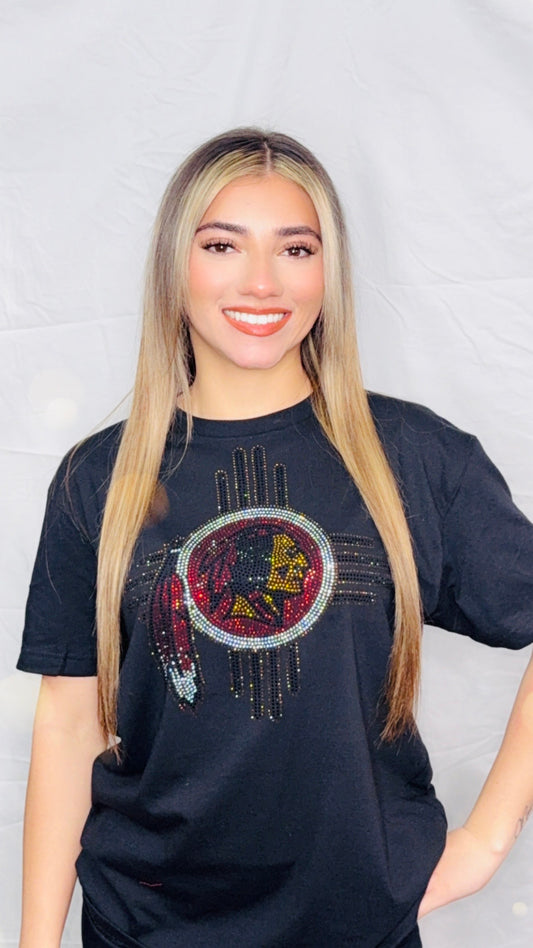 Zia Redskins Rhinestone T-Shirt