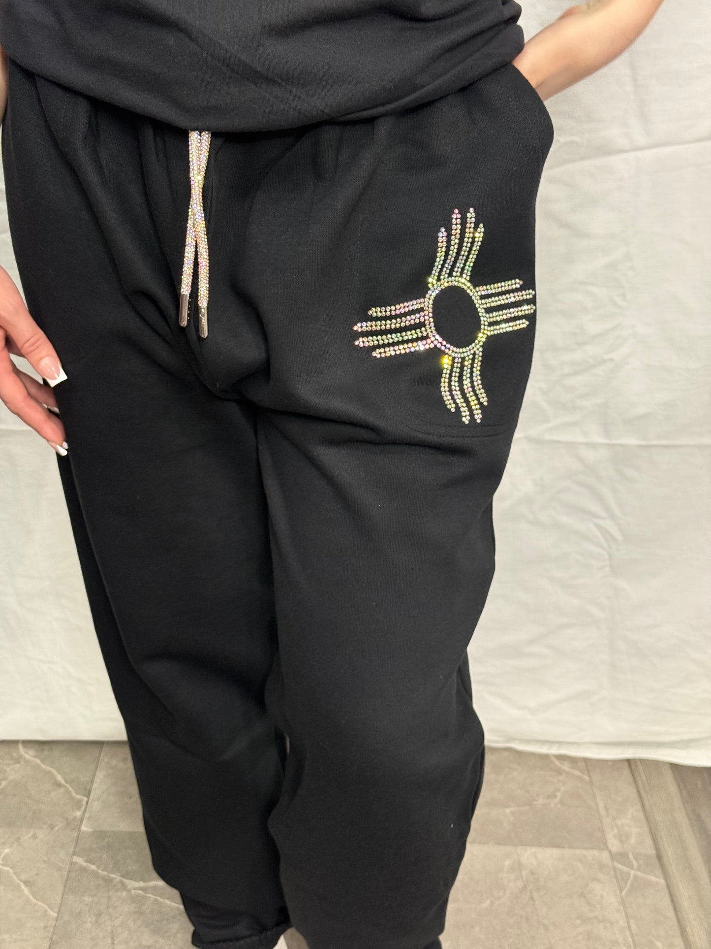 Iridescent Zia Rhinestone Pants