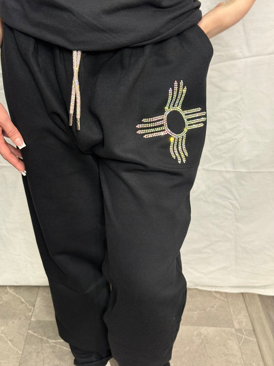 Iridescent Zia Rhinestone Pants