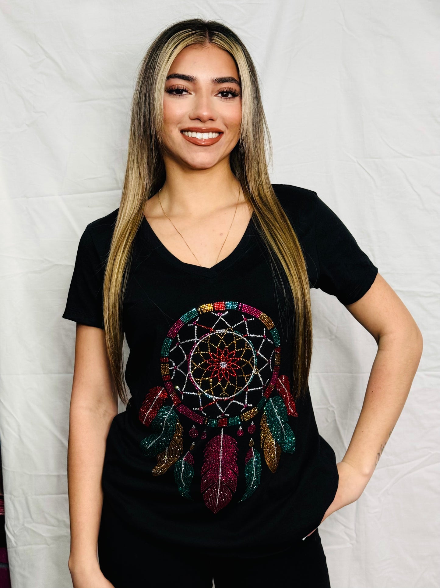 Rhinestone Dream Catcher T-Shirt