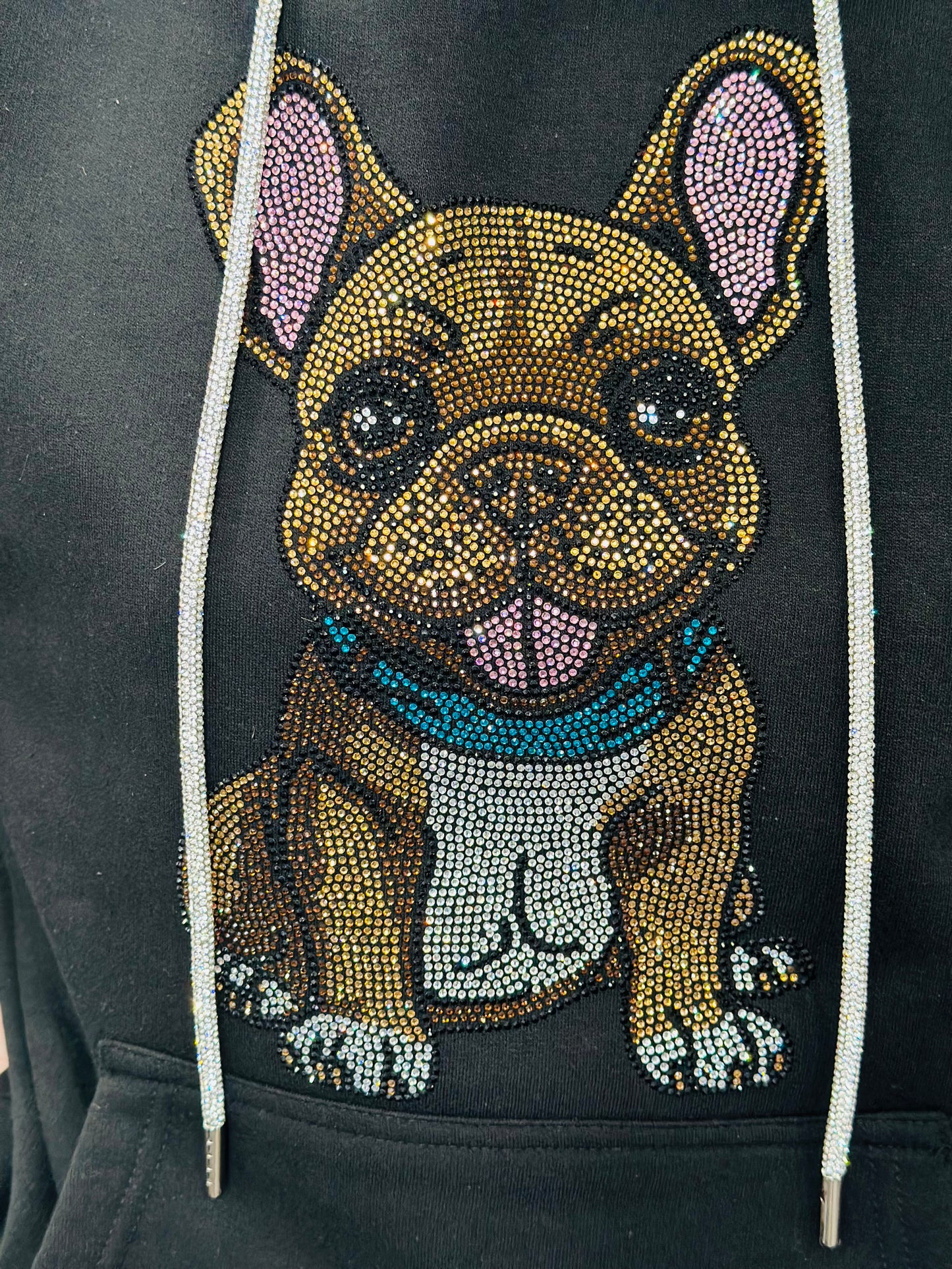 Frenchie Rhinestone Hoodie