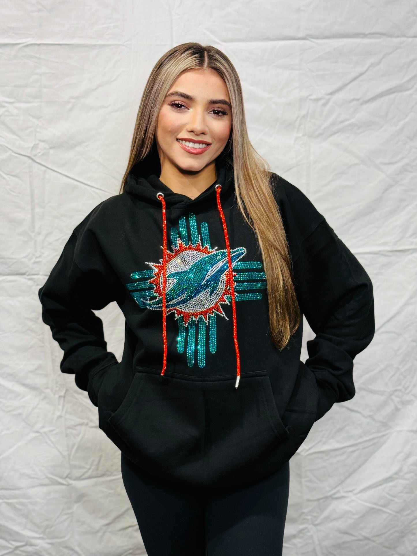 Zia Dolphins Rhinestone Hoodie