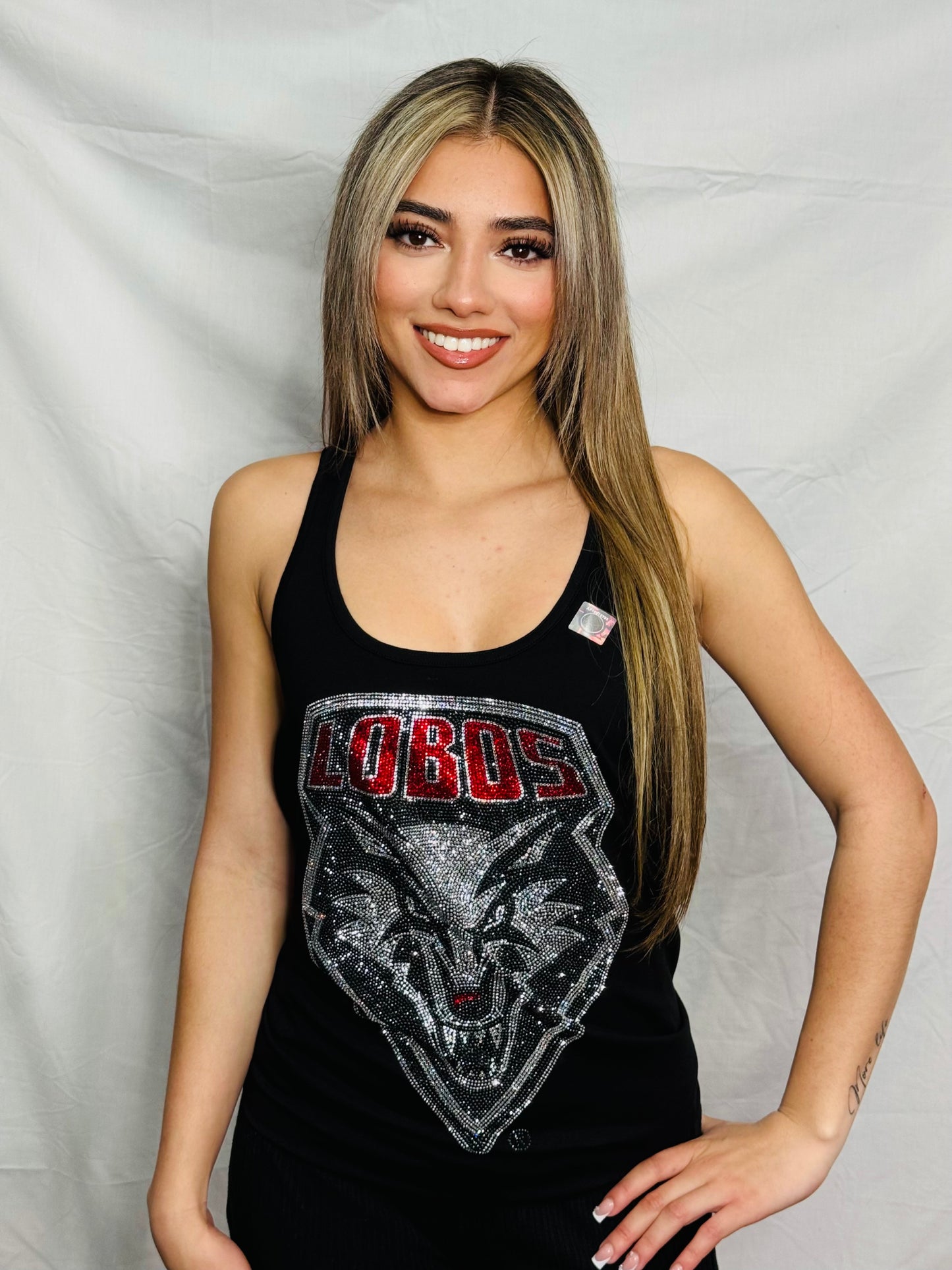 New Mexico UNM Lobos Rhinestone Tank Top