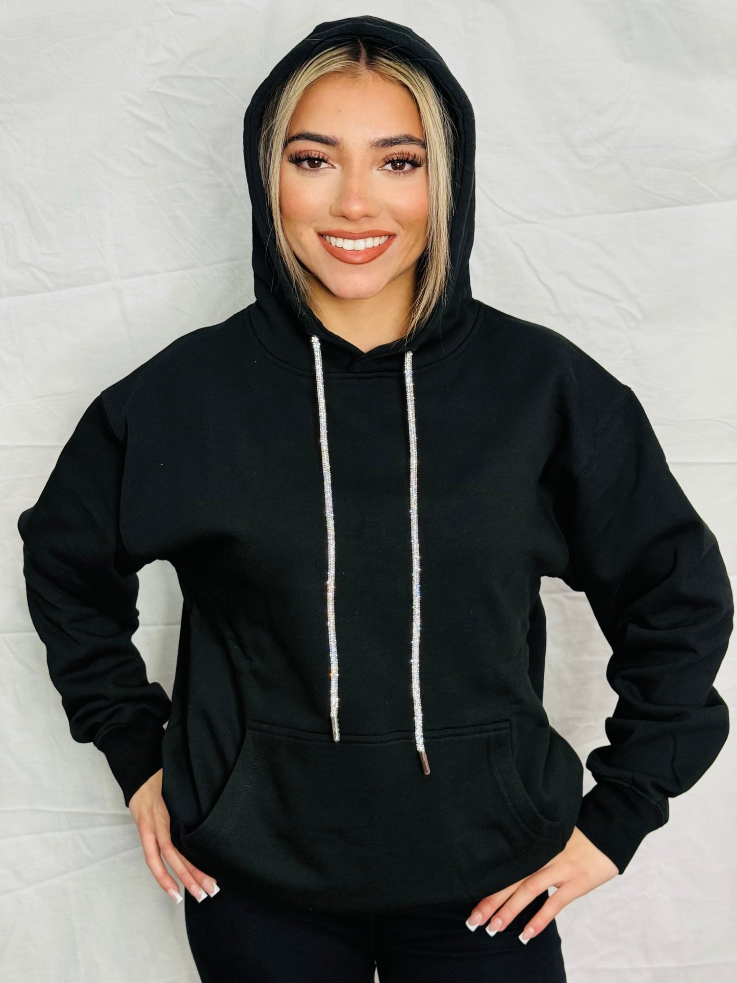 New Angel Wings Rhinestone Hoodie
