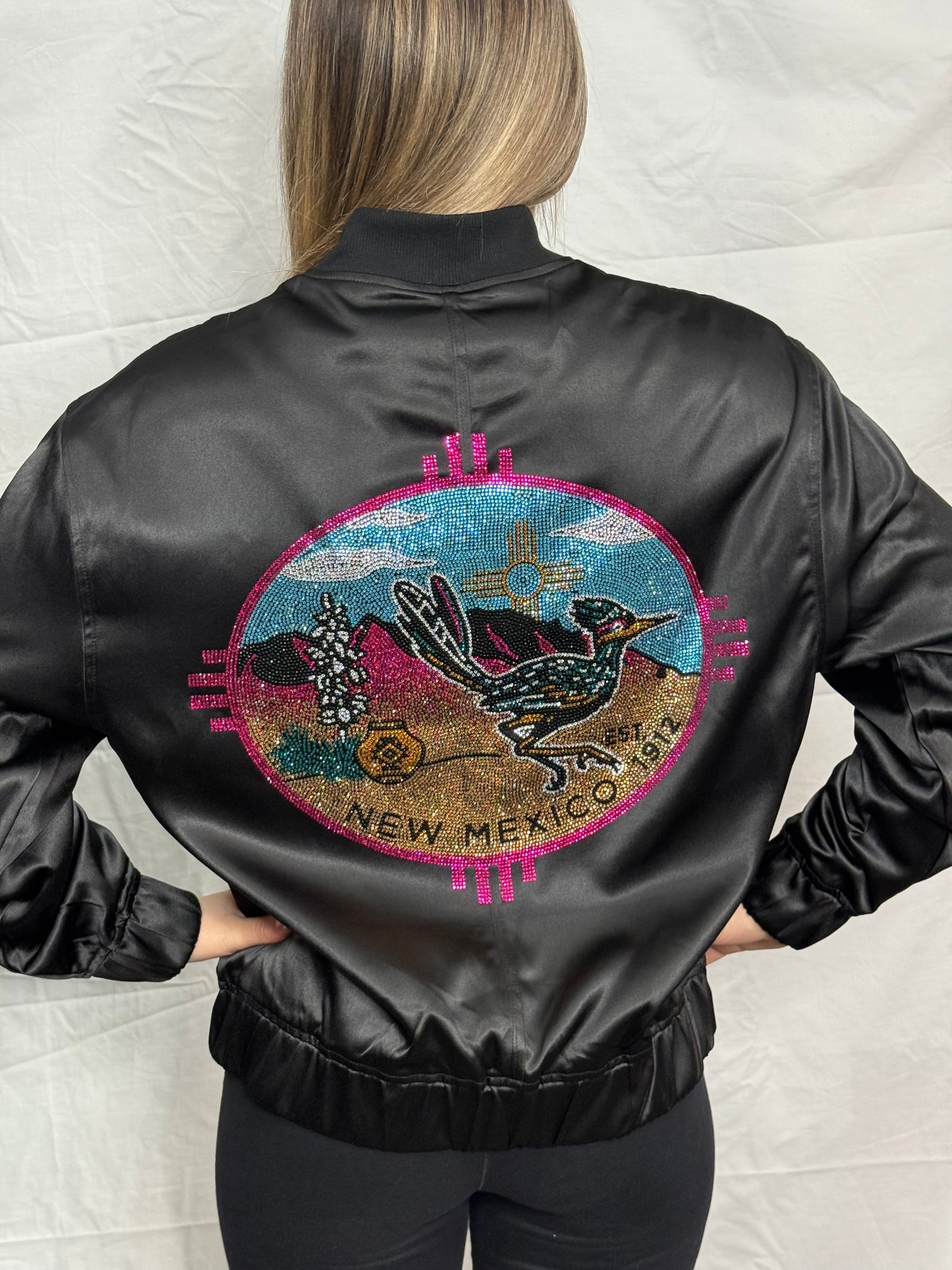 Roadrunner Rhinestone Bomber Jacket