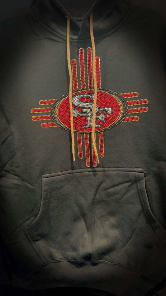 49ers Rhinestone Zia Hoodie