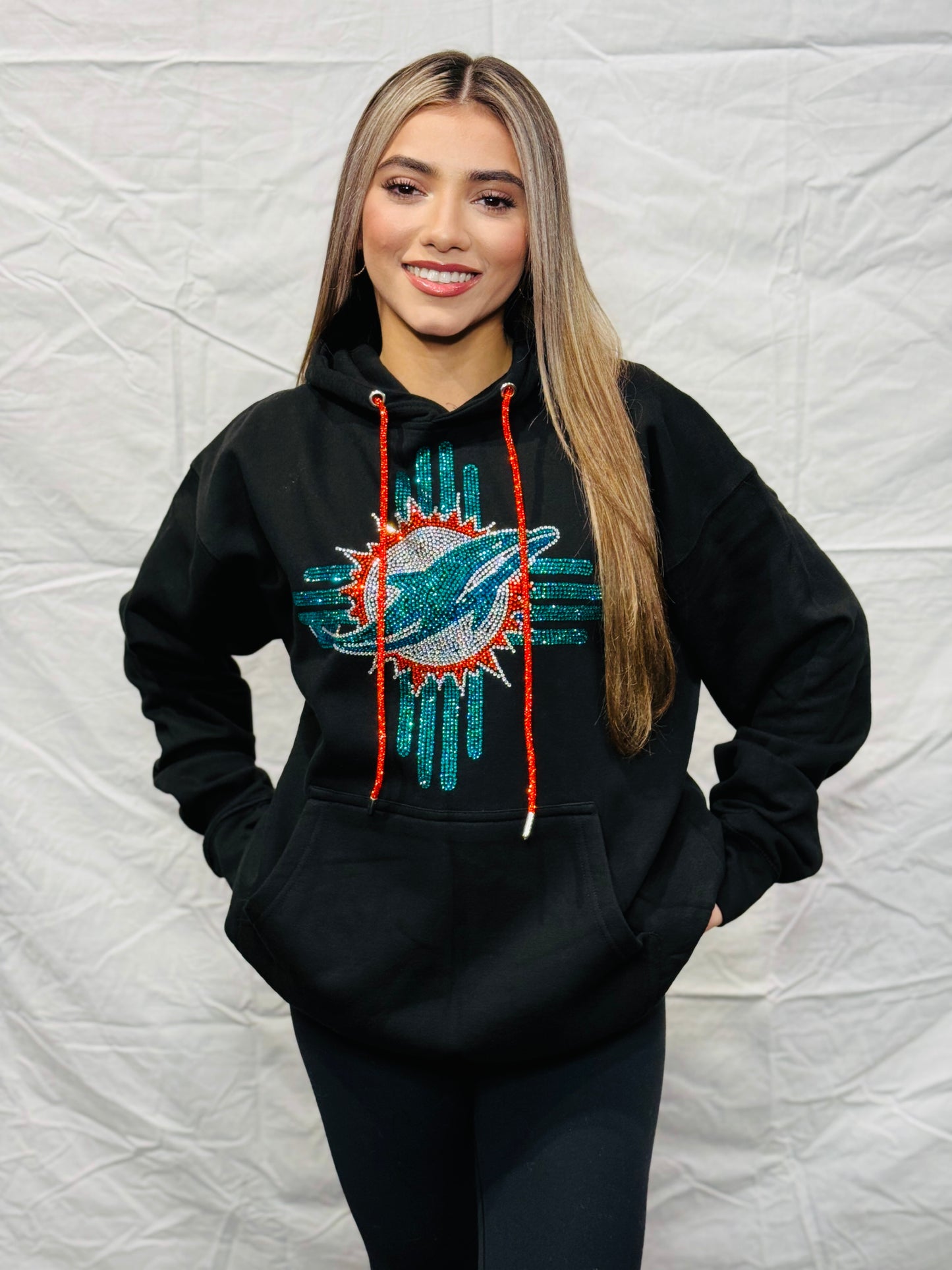 Zia Dolphins Rhinestone Hoodie