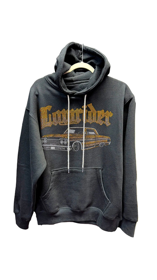 Lowrider Impala Rhinestone Hoodie