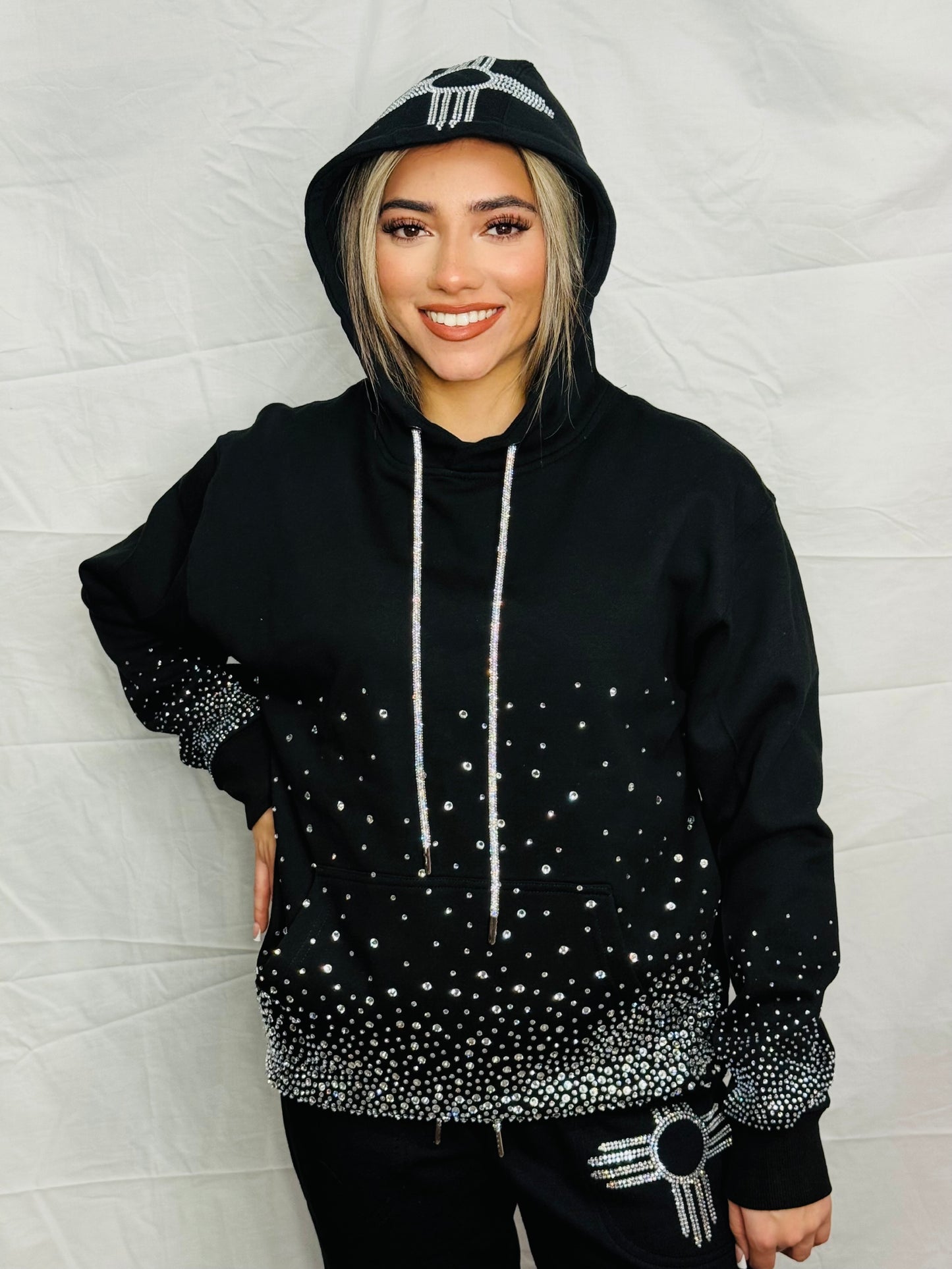 Ultimate Silver Rhinestone Hoodie