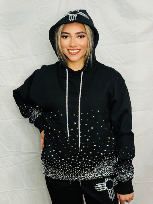 Ultimate Silver Rhinestone Hoodie