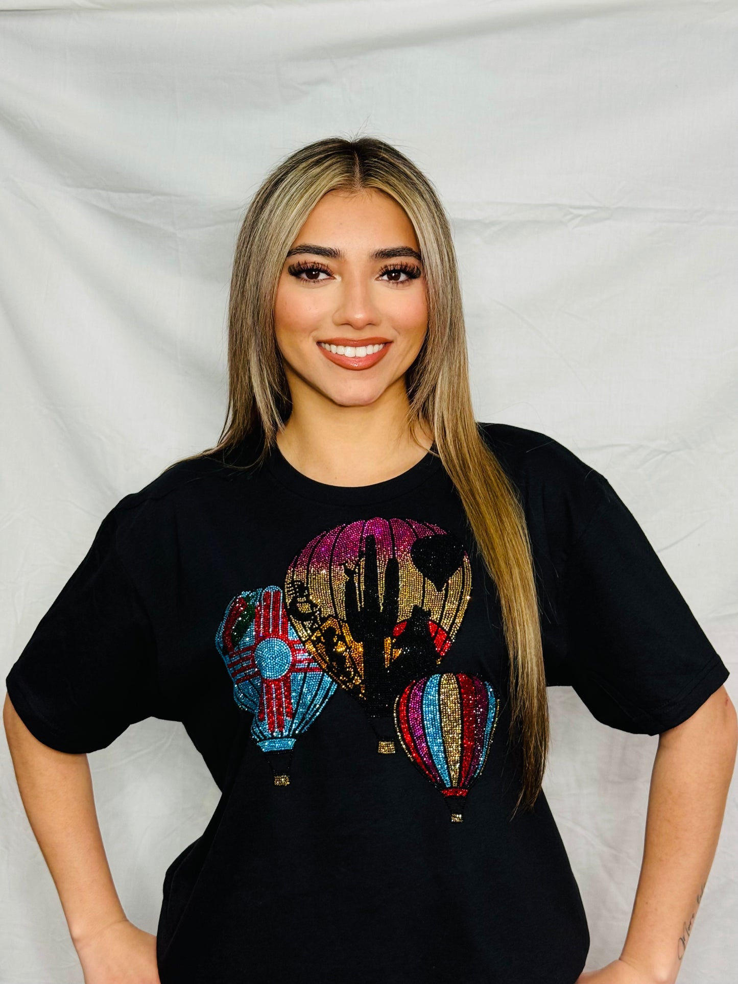 Hot Air Balloon Rhinestone T-Shirt