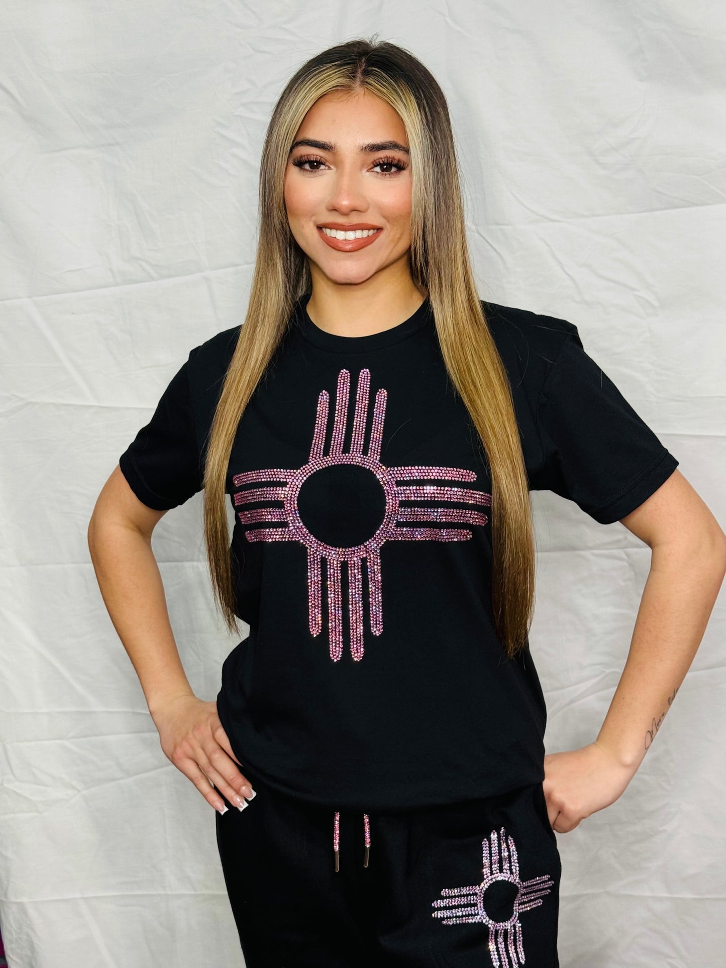 Pink Zia Rhinestone T-Shirt