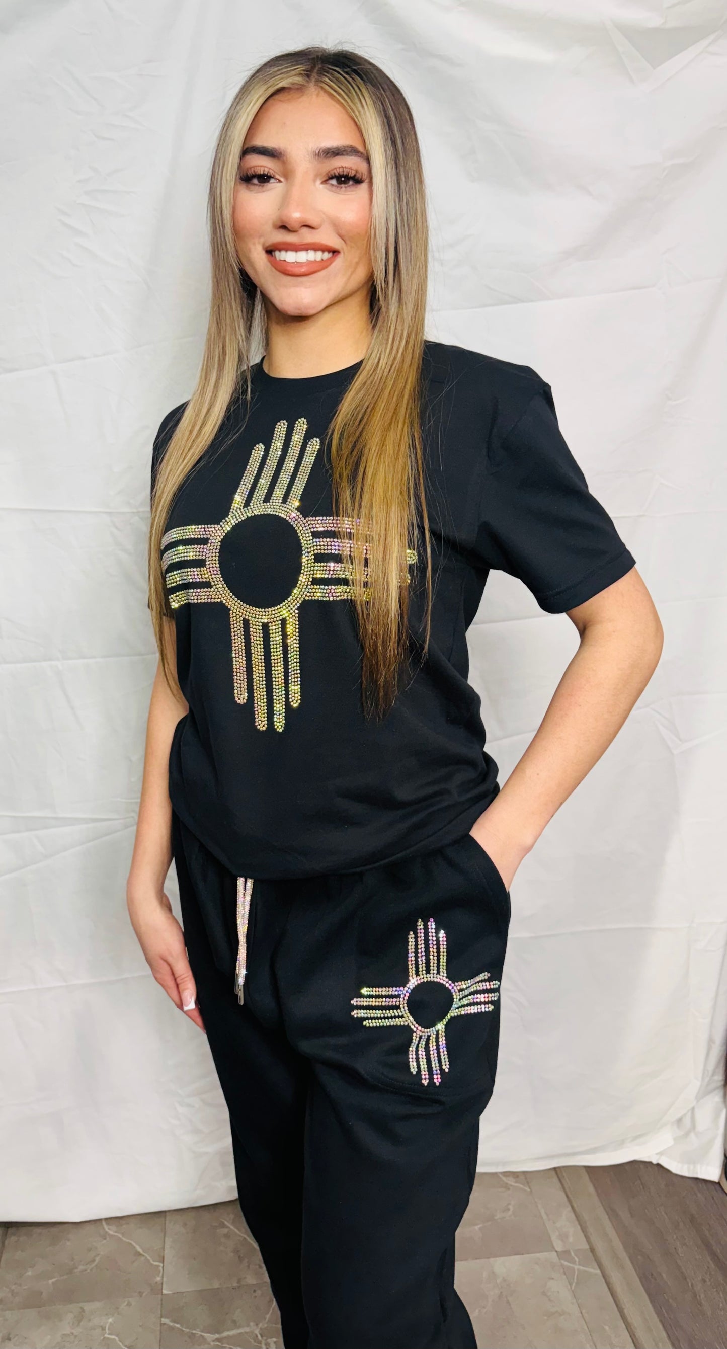 Iridescent Zia Rhinestone T-Shirt