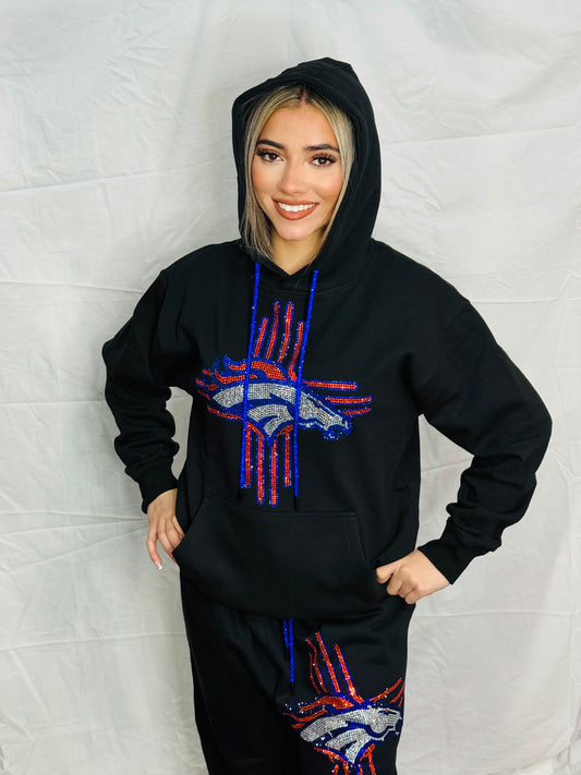 Broncos Rhinestone Zia Hoodie