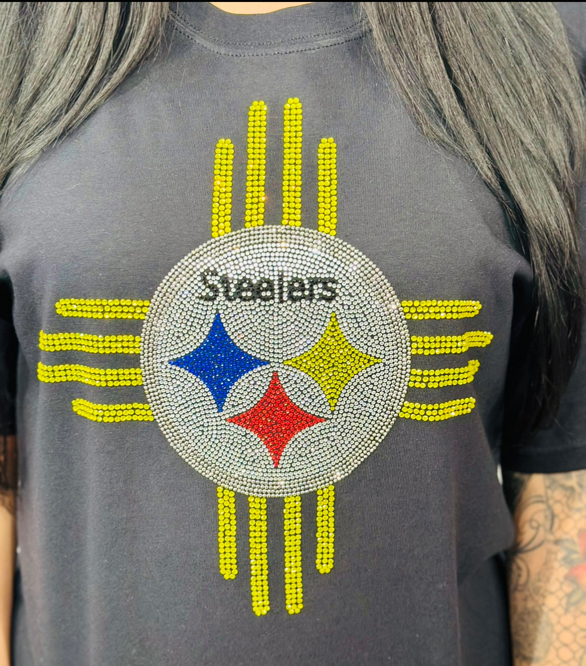 Steelers Zia Rhinestone T-Shirt