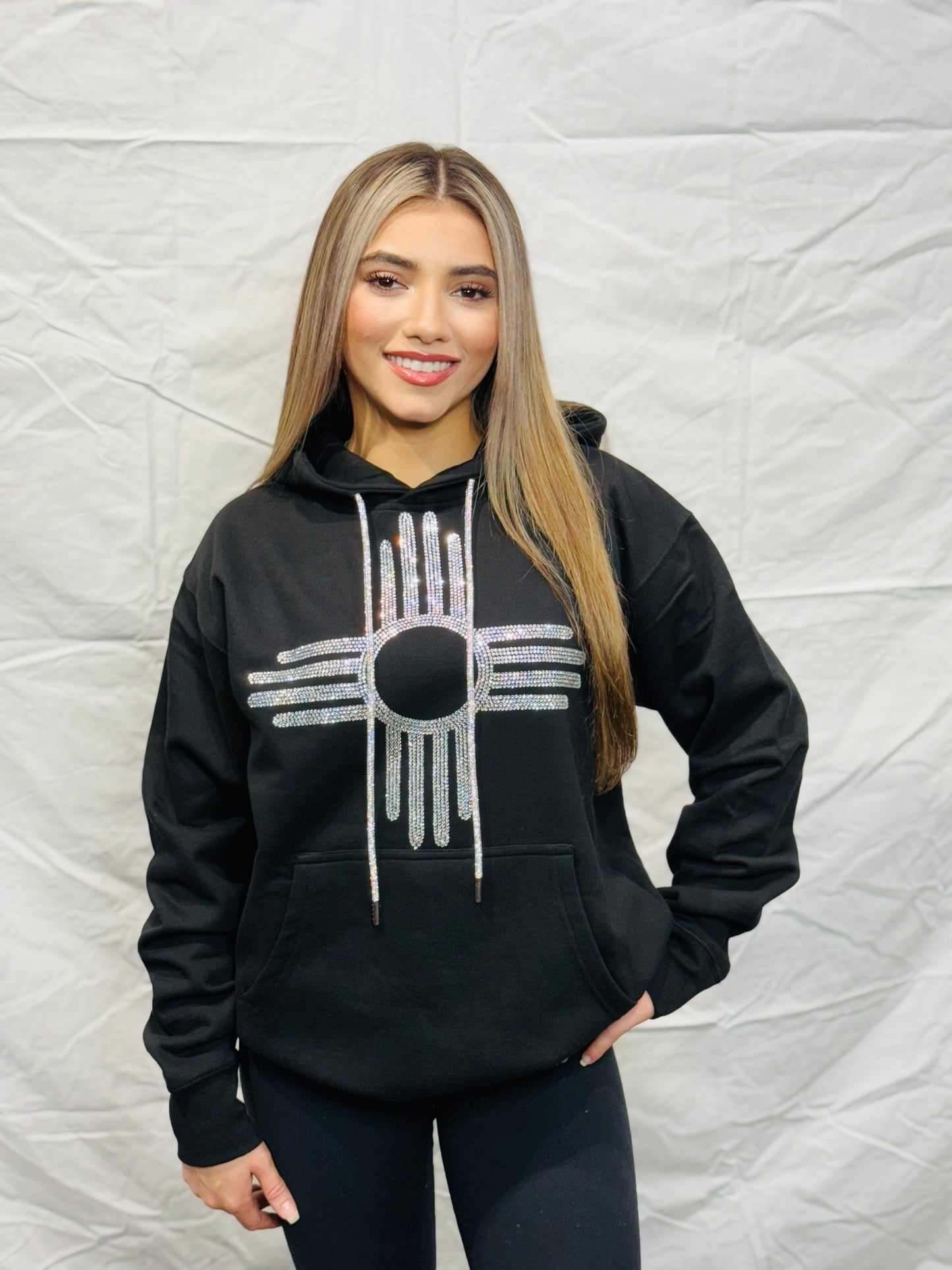 Silver Rhinestone Zia Hoodie