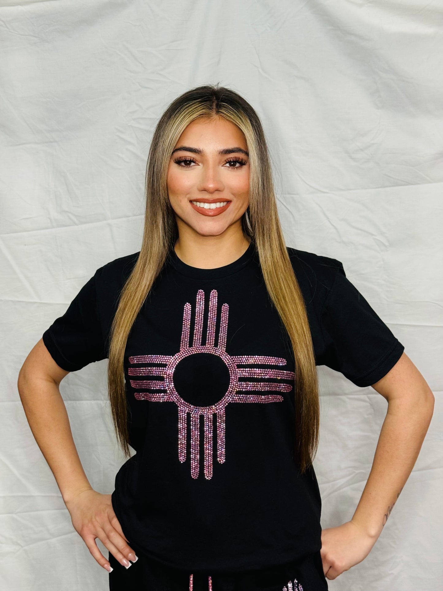 Pink Zia Rhinestone T-Shirt