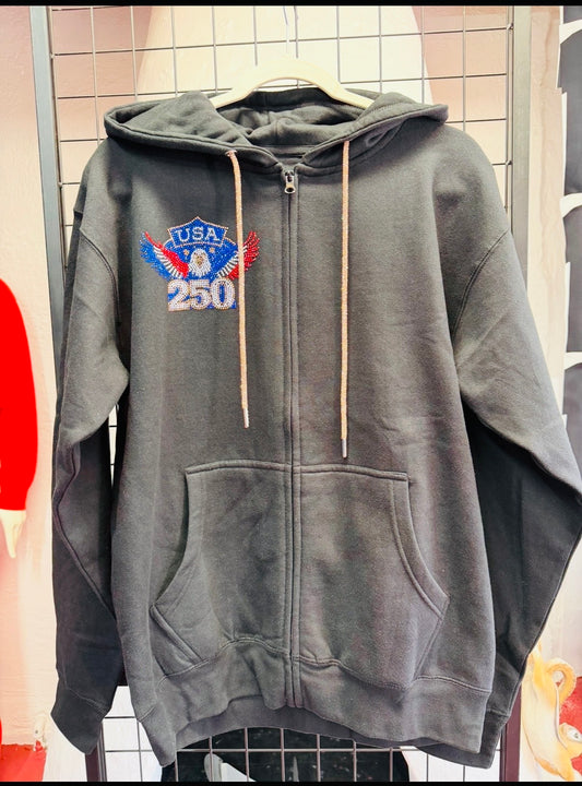 250th Semiquincentennial Rhinestone Hoodie