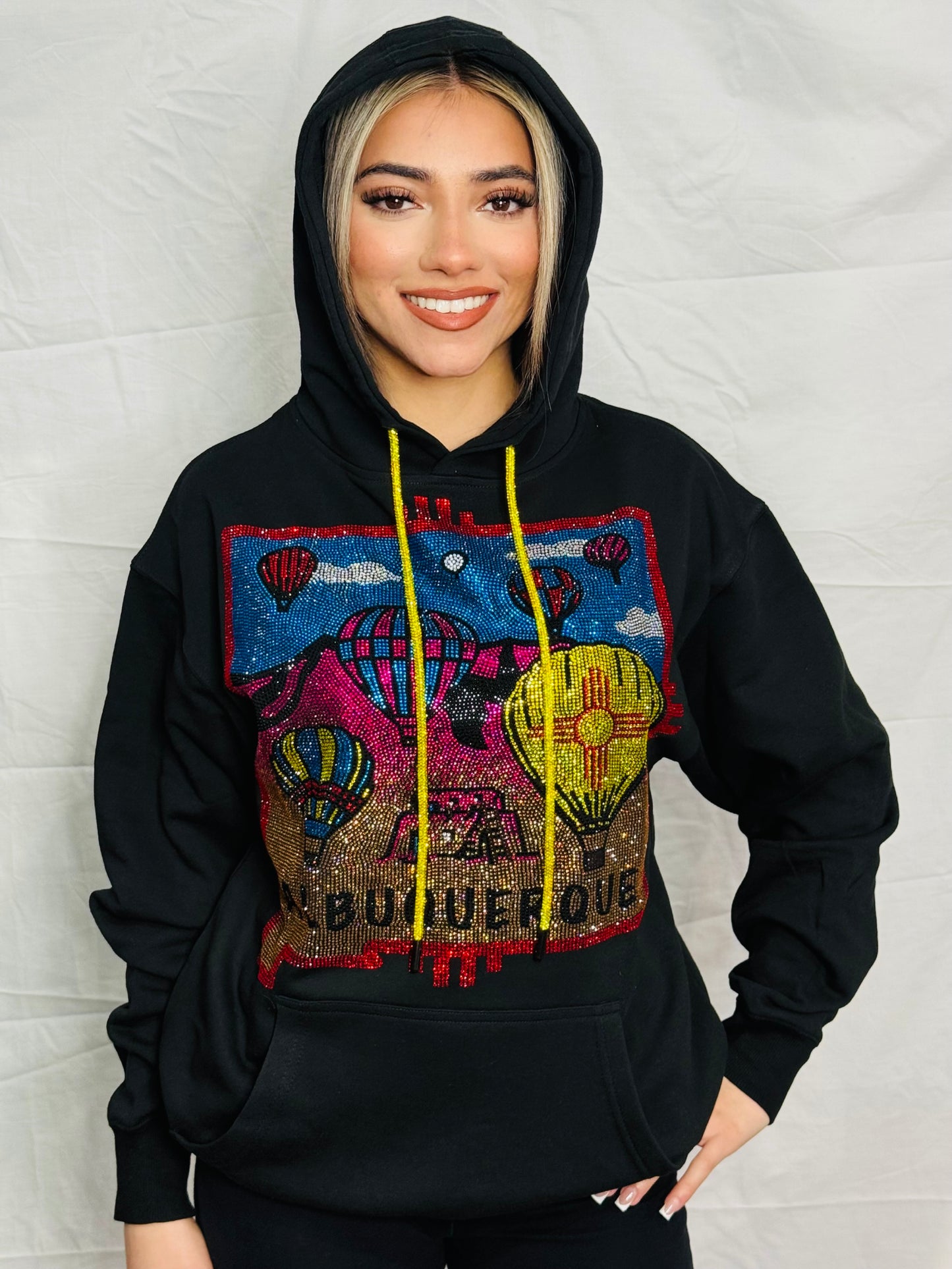 Albuquerque Balloon Rhinestone Hoodie