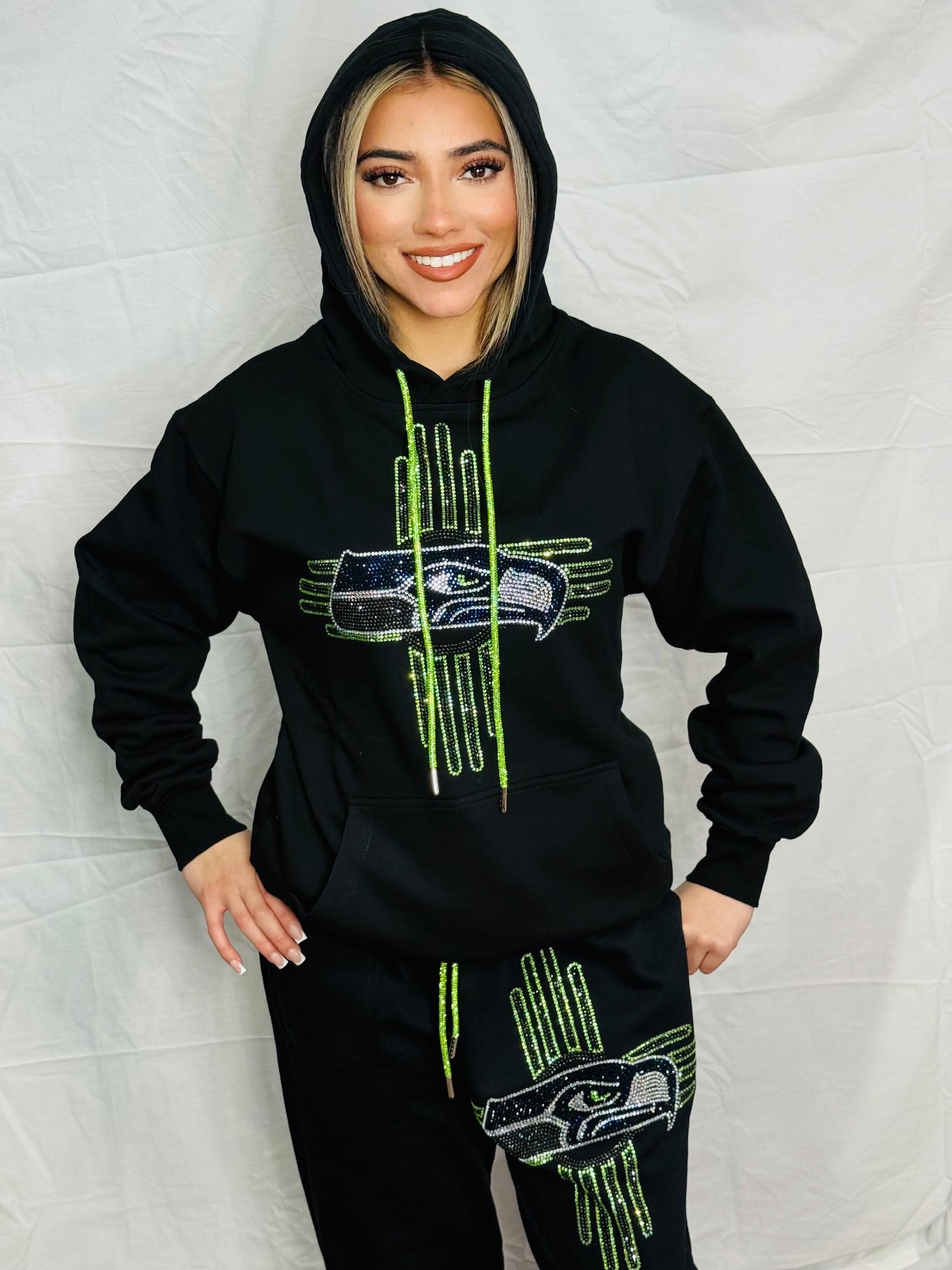Seahawks Rhinestone Zia Hoodie